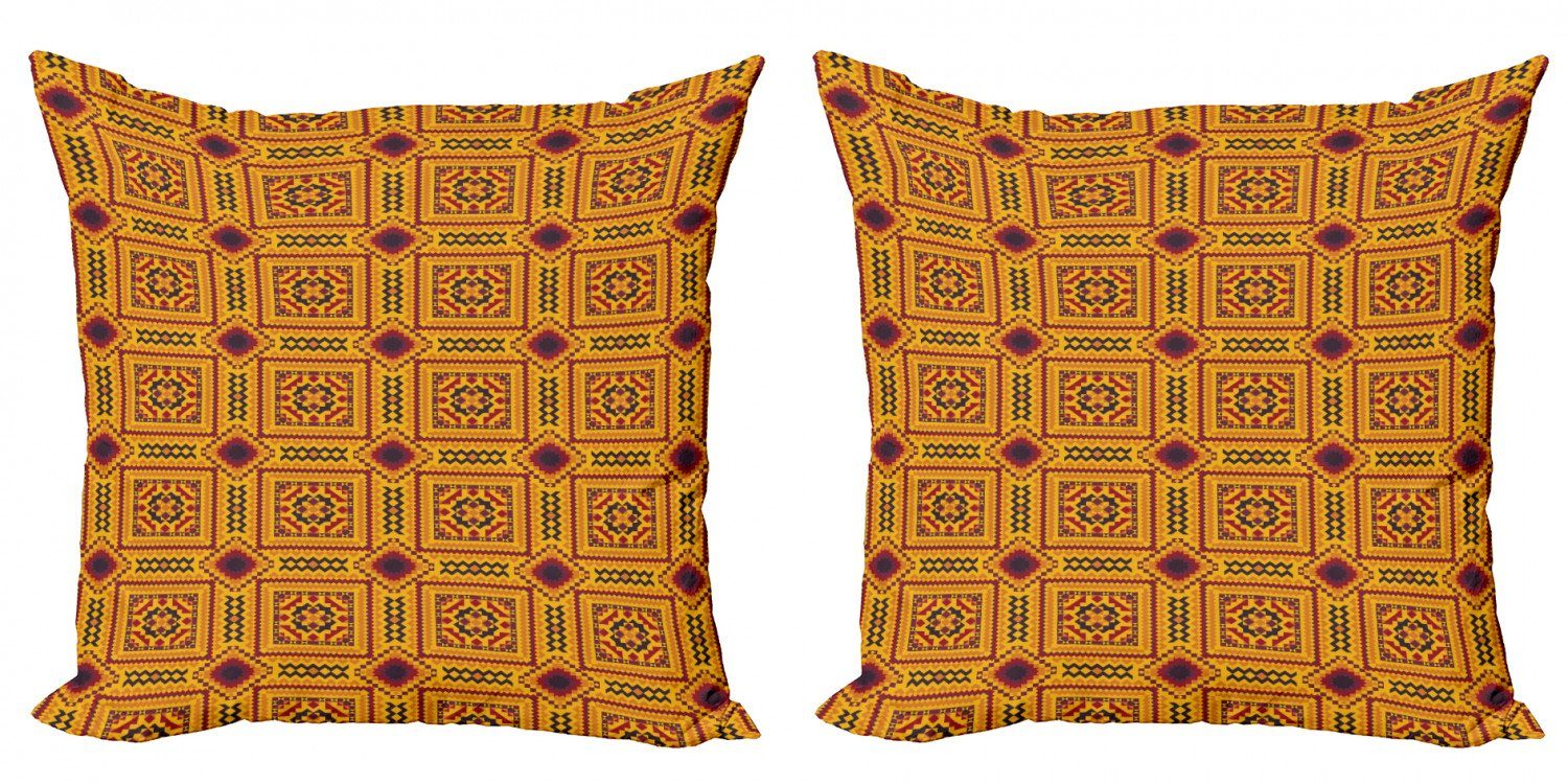 Kissenbezüge Modern Accent Doppelseitiger Digitaldruck, Abakuhaus (2 Stück), Rhombus Drucken Aztec-Layout Zigzags