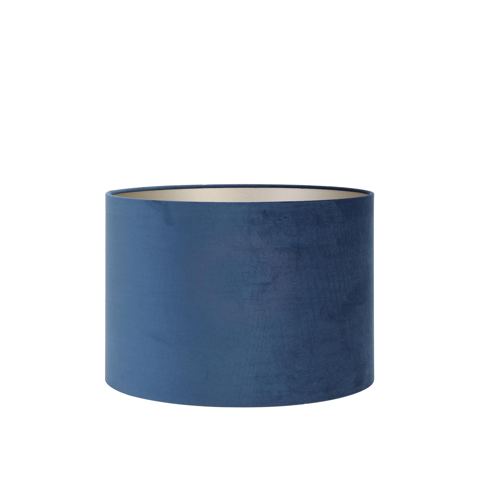 Blue Petrol Zylinder Velours Ø30x21cm & Lampenschirm - - Living Blau Light Lampenschirm