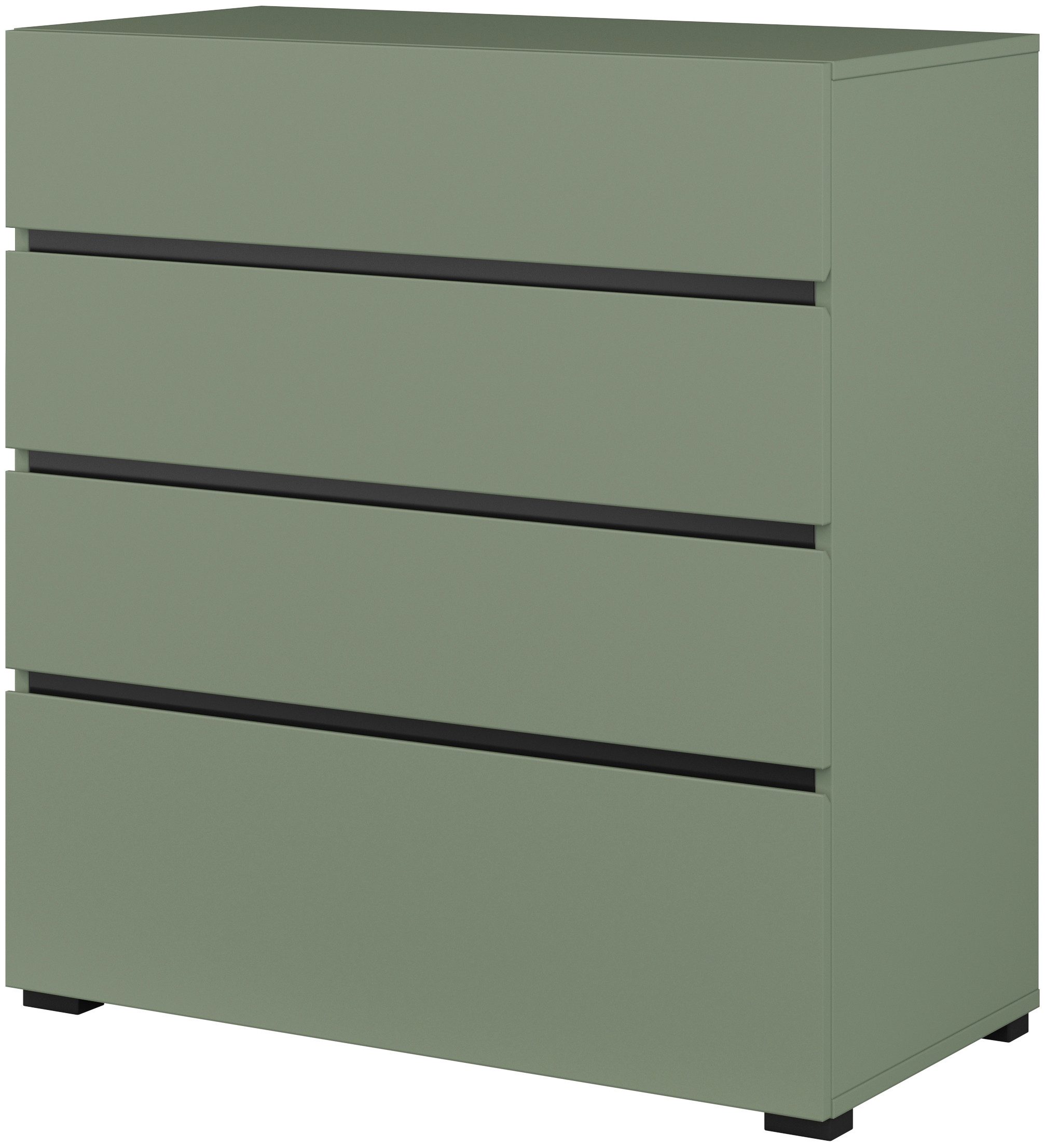 OTTO home Schubkastenkommode Cross, moderne grifflose Kommode, 80x40x85cm (BxTxH), Schubladenschrank, Sideboard mit 4 Schubkasten