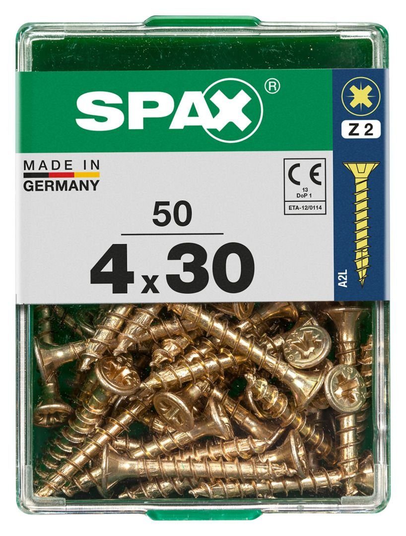 SPAX Holzbauschraube Spax Universalschrauben 4.0 x 30 mm PZ 2 - 50 Stk.