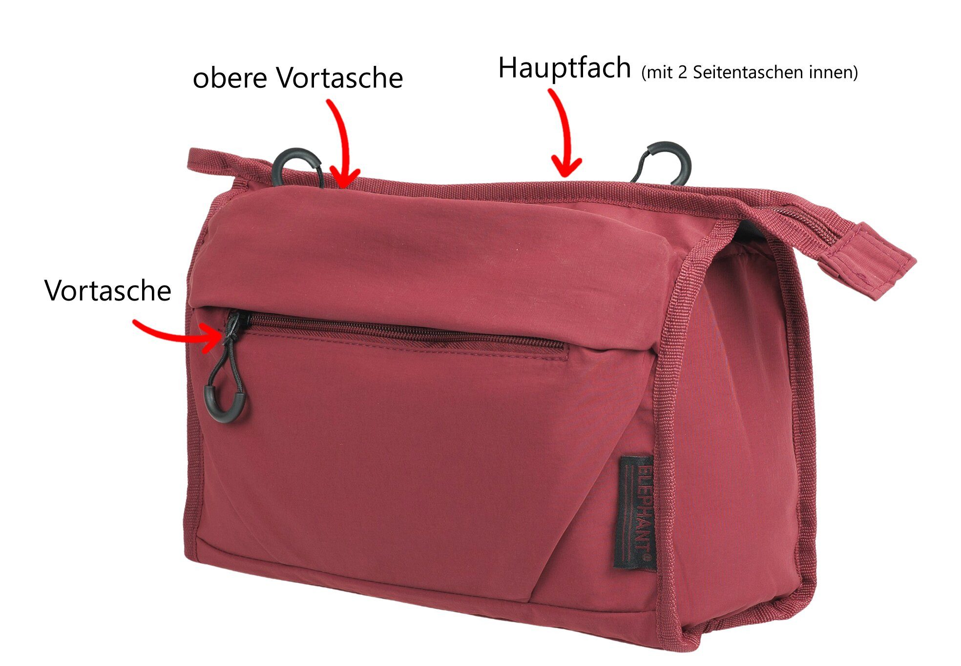 ELEPHANT Kulturbeutel Kulturtasche Porto groß Kosmetiktasche, Washbag Reise Gepäck Beautycase Tasche Kosmetikbeutel 3730 +b – Bild 3 von 5