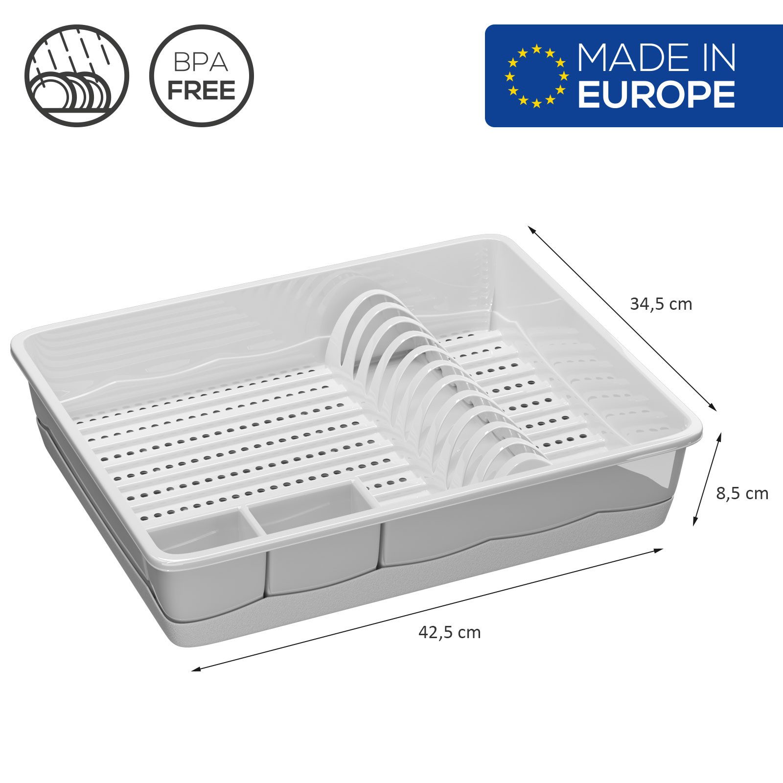 Wellgro Geschirrständer Abtropfgestell - Made in EU – Bild 2 von 5