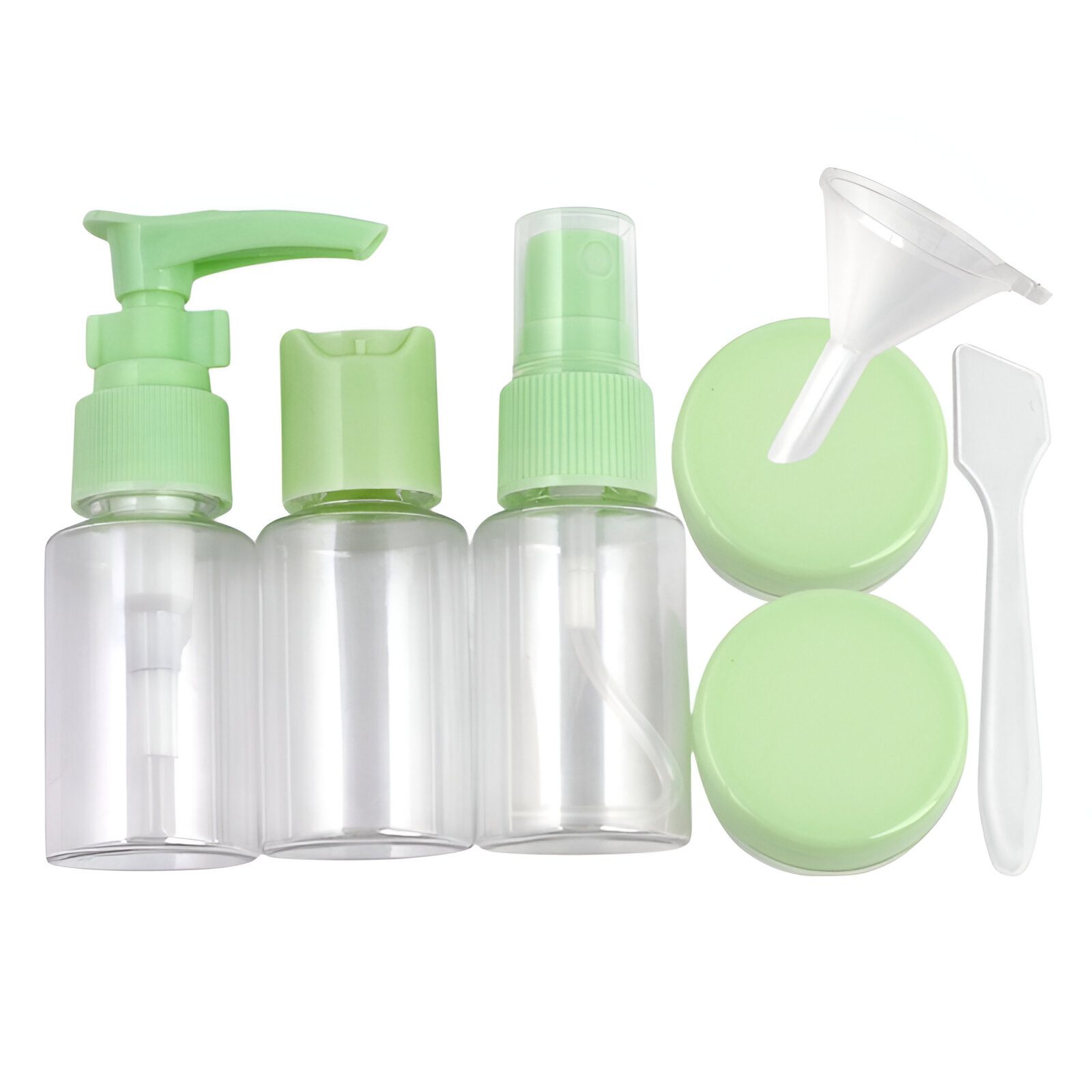 WS-Trend Reisebehälter Kulturbeutel Reiseflaschen 7-tlg Set, Schampooflasche Dosen (Spar-Set, 7 St)