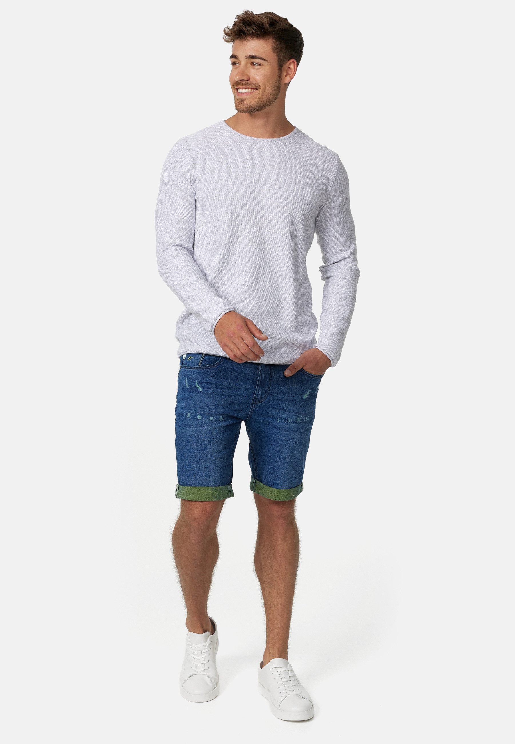 Indicode Jeansshorts Herren INZalento Jeans Shorts Herrenshorts aus elastischer Baumwoll-Qualität