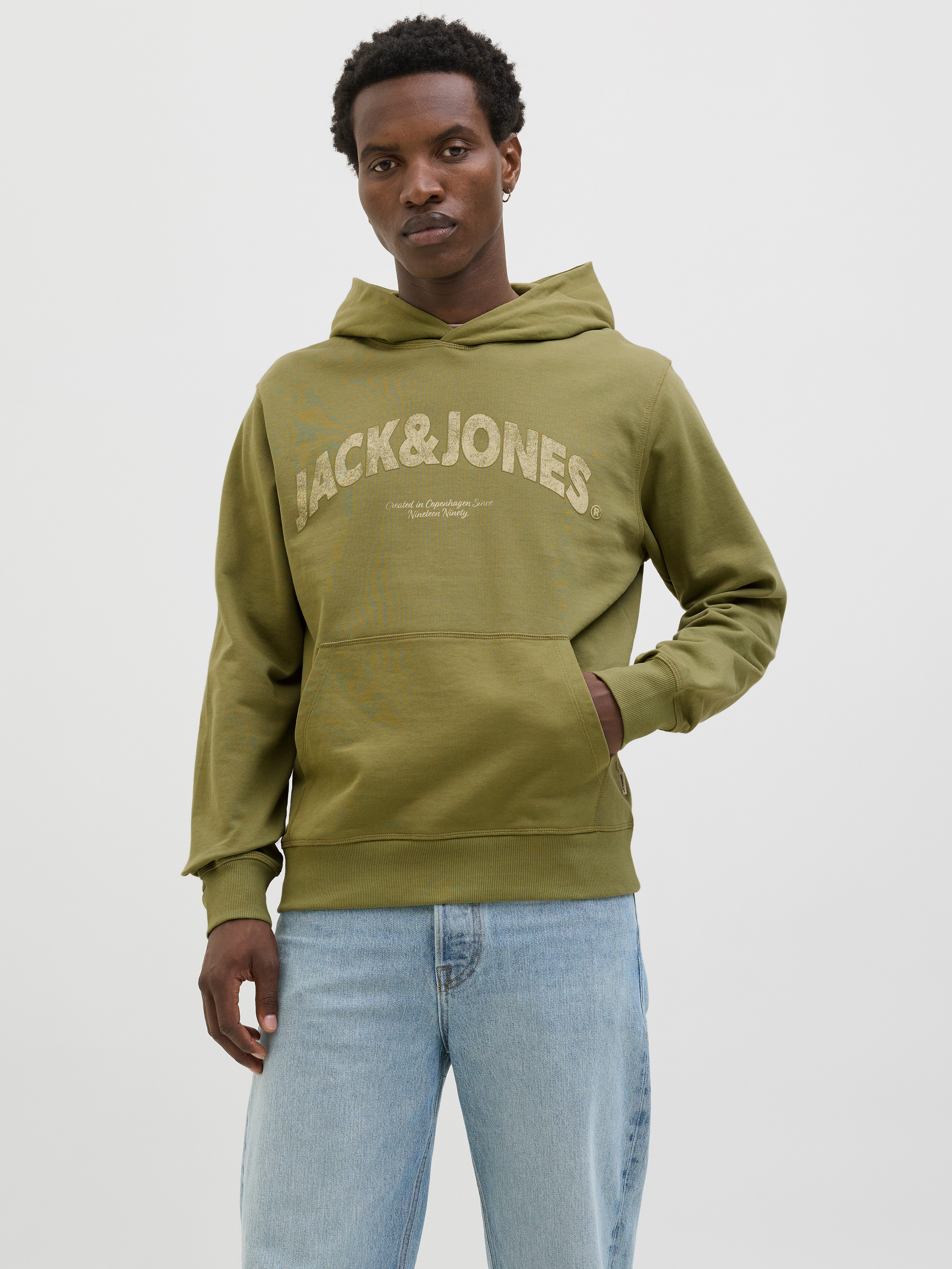 Jack & Jones Kapuzensweatshirt JORALMERIA SWEAT HOOD mit Logo Print günstig online kaufen