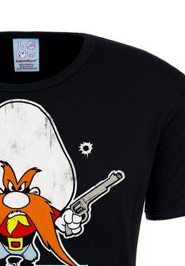 LOGOSHIRT T-Shirt Looney Tunes - Yosemite - Prayer mit coolem Retro-Print