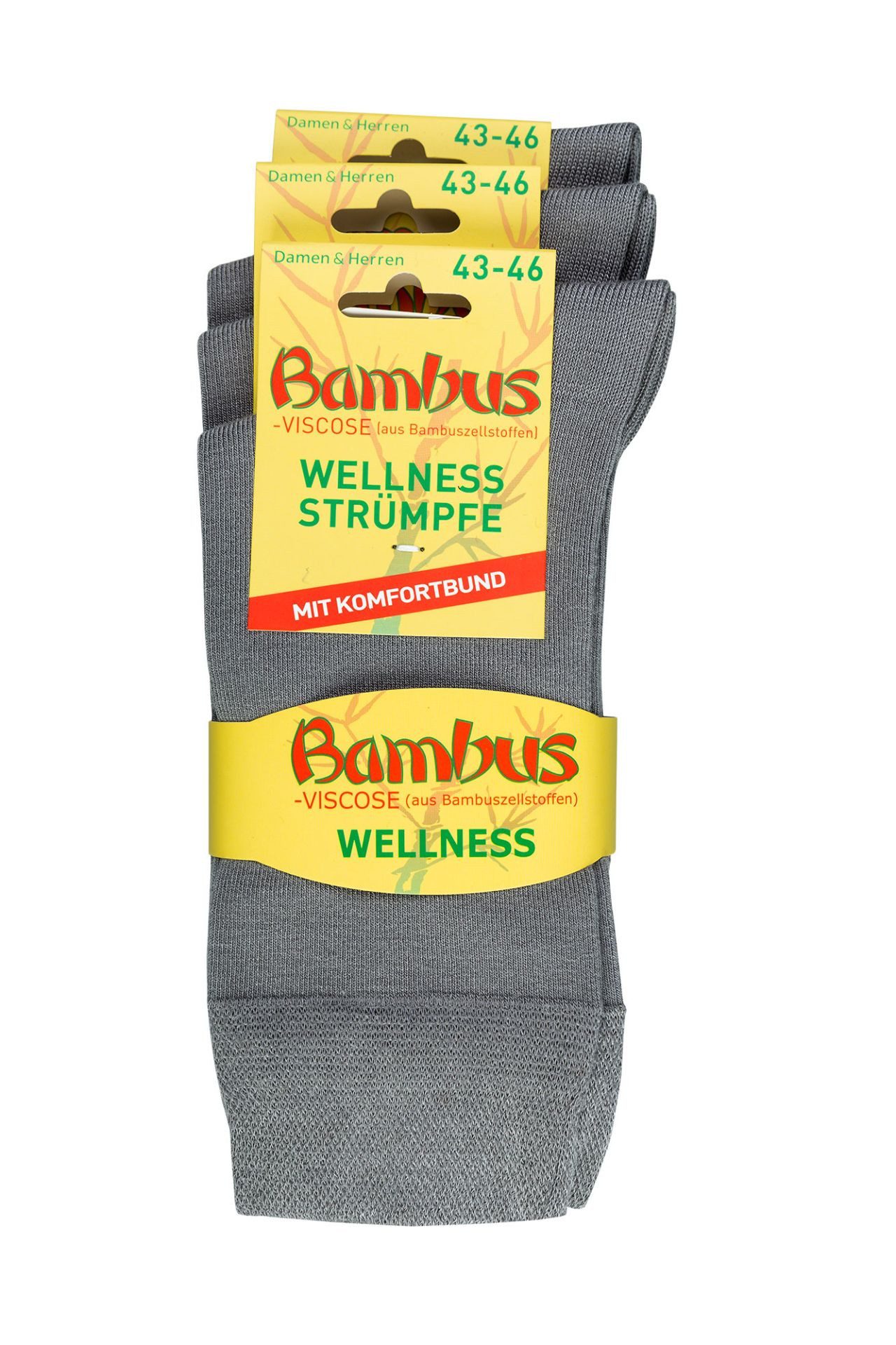Wowerat Socken 3 Paar superweiche Bambus Wellness Socken normallang Damen & Herren (3 Paar) – Bild 2 von 2