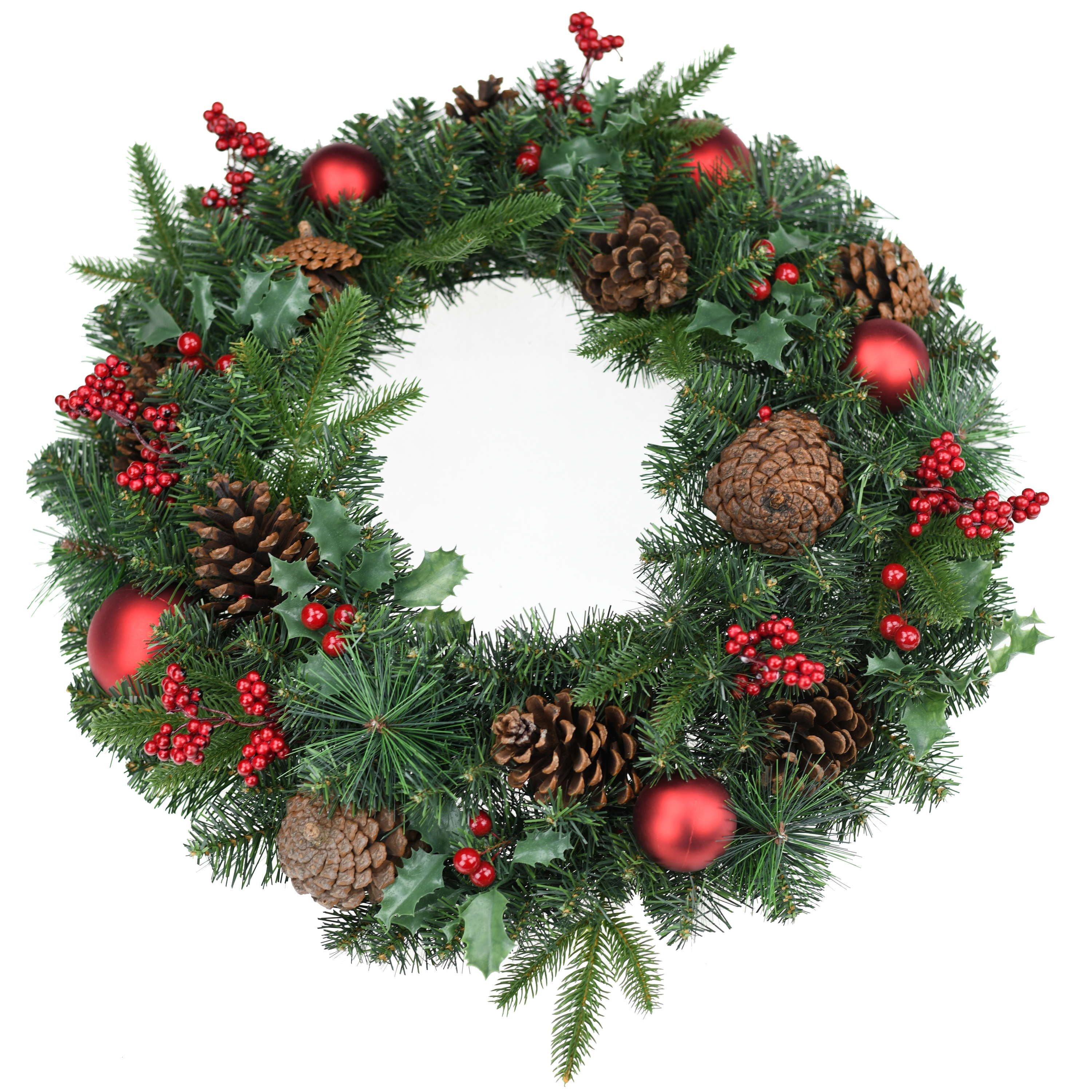 Kunstkranz Künstlicher Winterkranz Visalia, grün, Früchte, Ø 60 cm, artplants