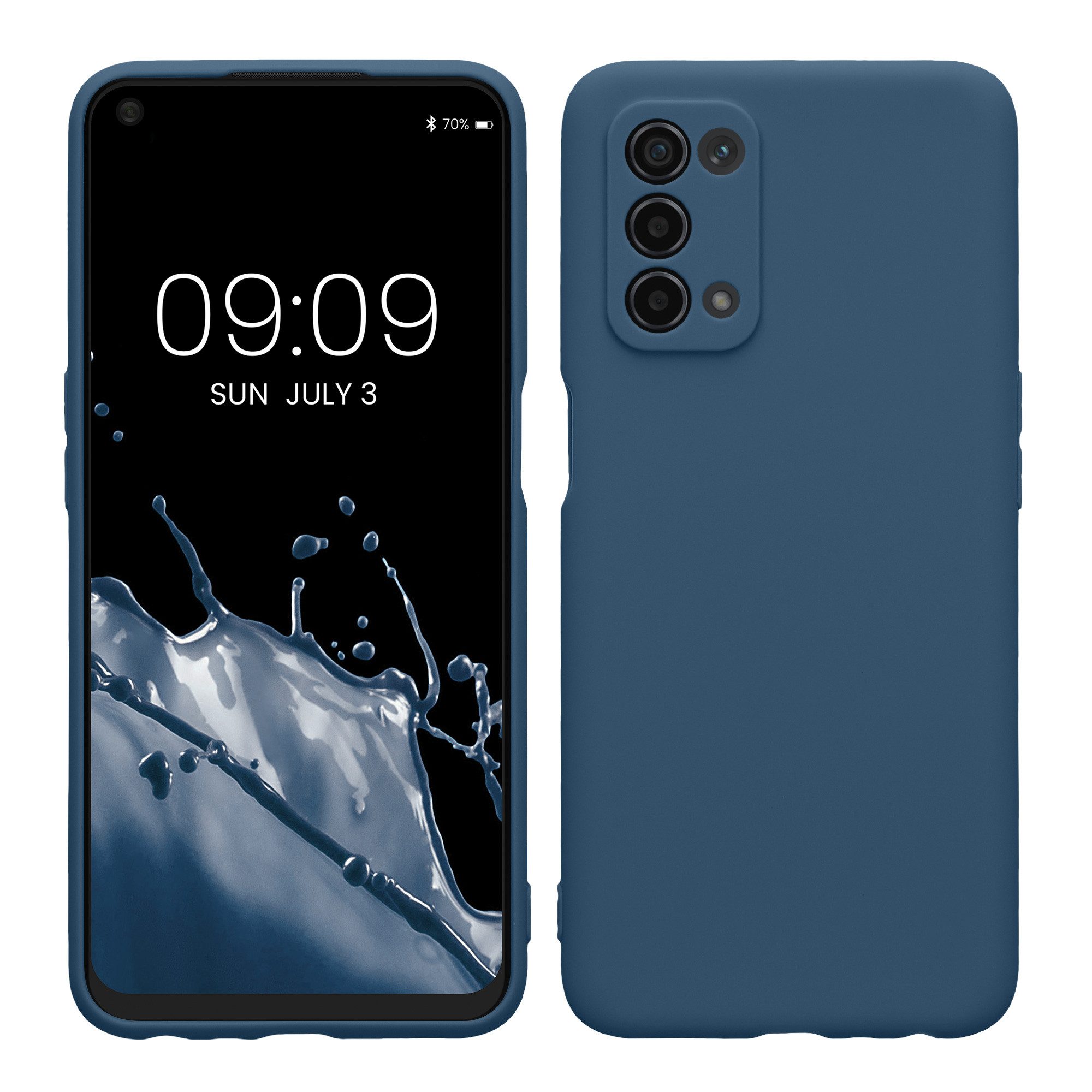 kwmobile Smartphone-Hülle Handyhülle für Oppo A74 (5G) / A54 (5G) Hülle, Weiches Handy Silikon Case - Schutzhülle Cover