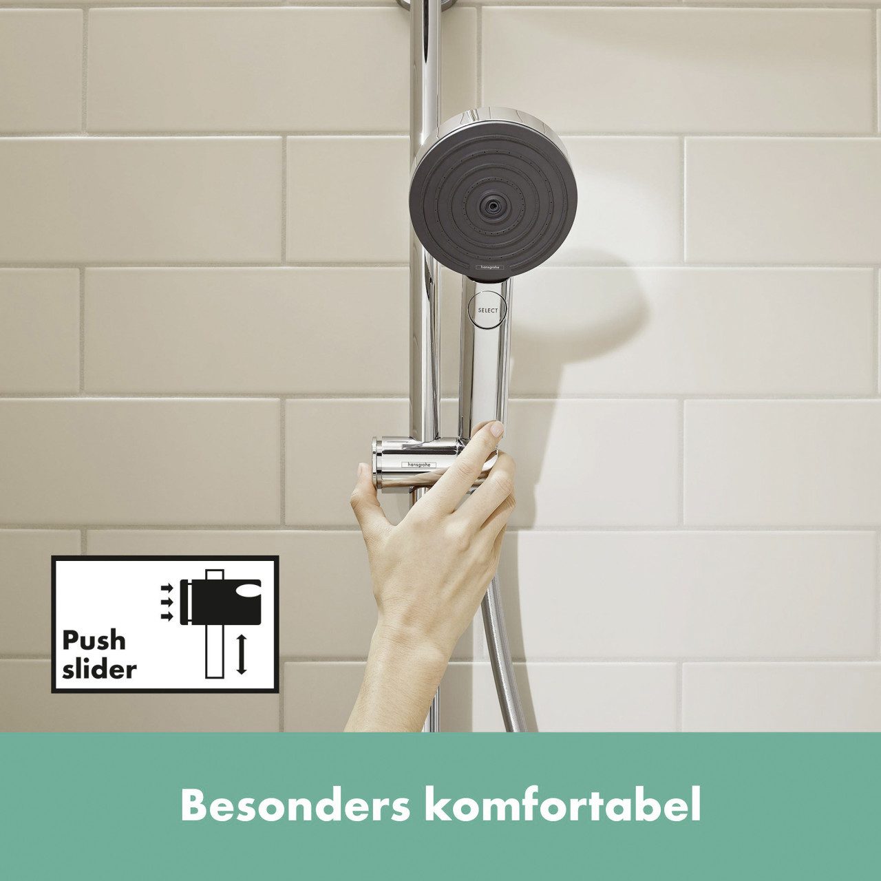 Grohe Handbrause Hansgrohe Handbrause-Set 3 Strahlarten Pulsify