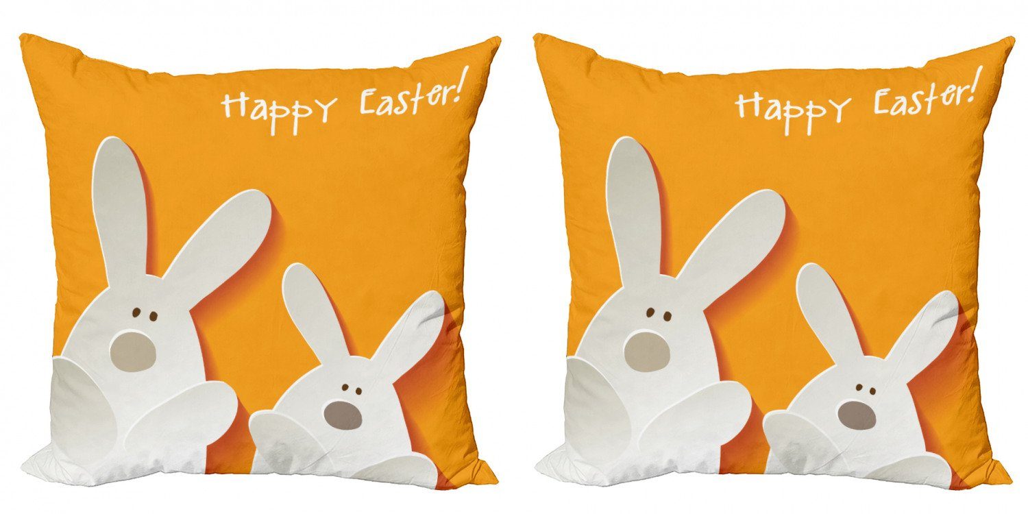 Kissenbezüge Modern Accent Doppelseitiger Digitaldruck, Abakuhaus (2 Stück), Ostern Happy Easter Bunnies