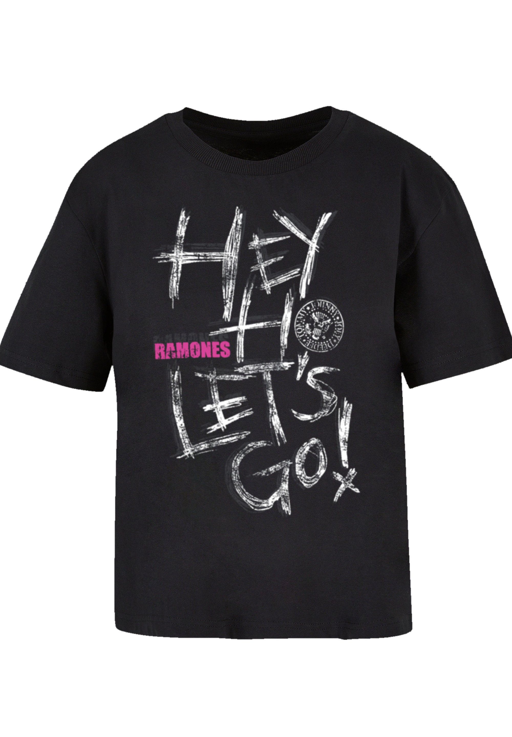 Ho Band T-Shirt Let's Rock-Musik Premium Band, Go Qualität, Musik Rock Hey Ramones F4NT4STIC