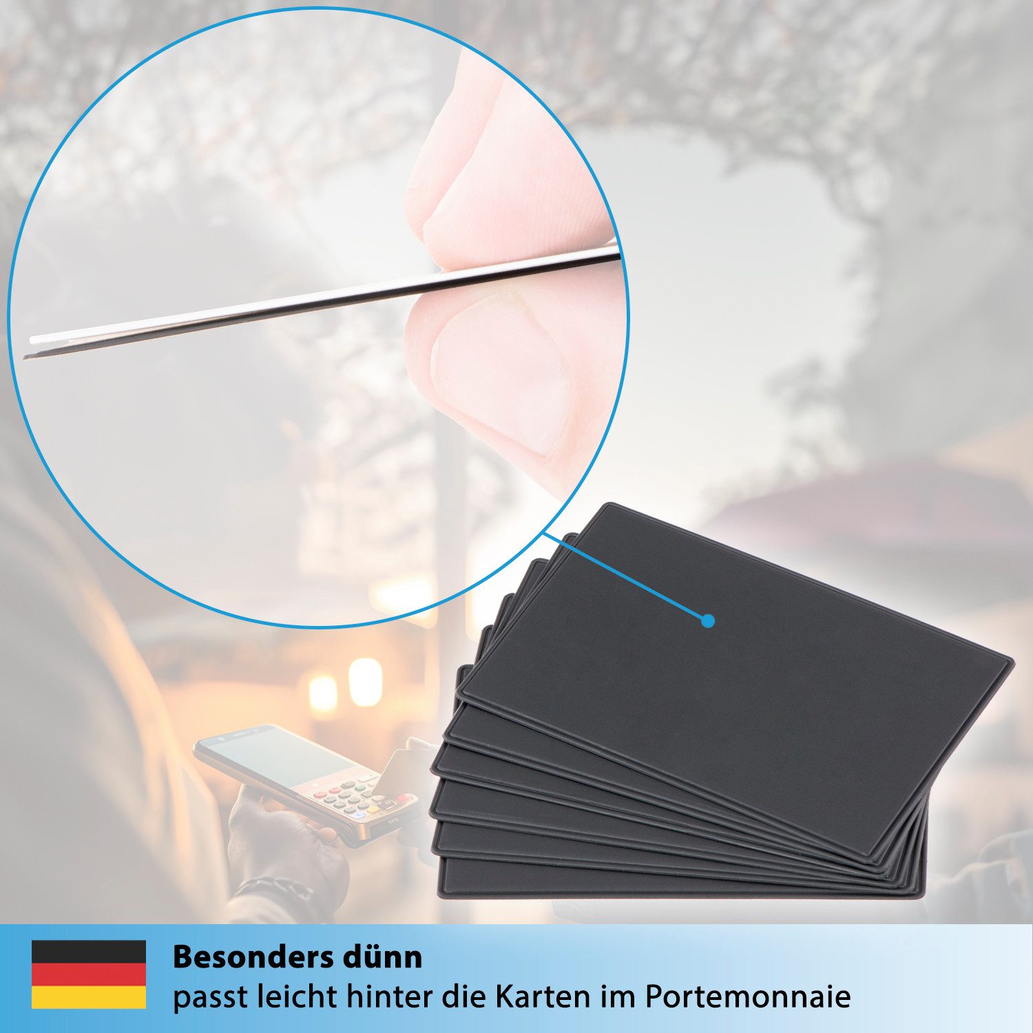 valonic Etui valonic - RFID Blockerkarte, DEKRA geprüft, ultra dünn