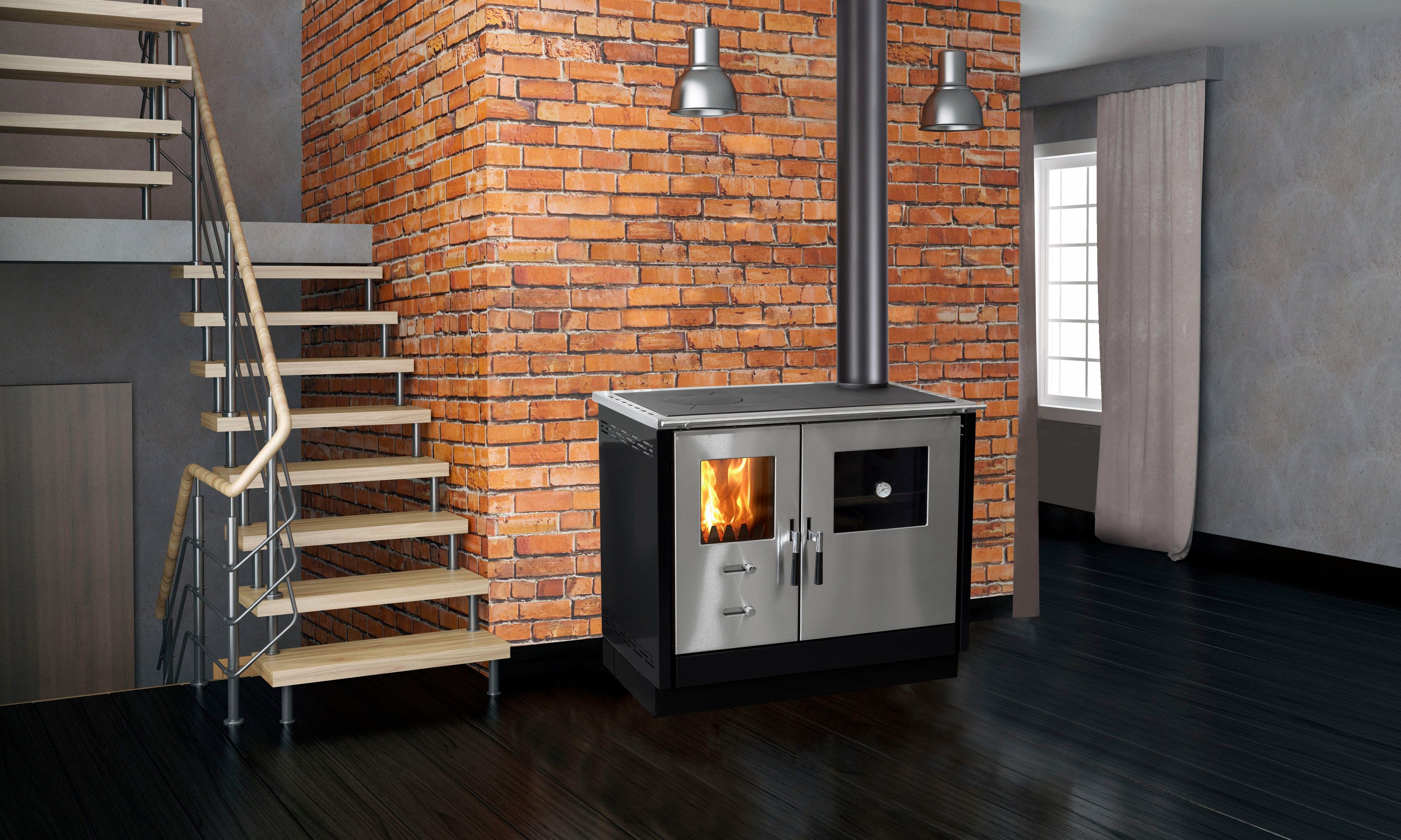 Firefix Festbrennstoffherd »MAAS«, 8,3 kW, Zeitbrand