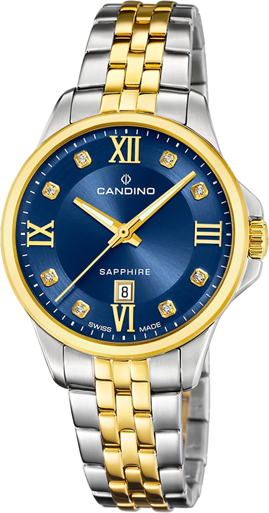 Quarzuhr Candino Damenuhr Edelstahl silber gold