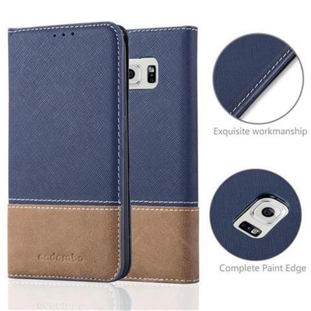 Cadorabo Handyhülle für Samsung Galaxy S6 Hülle Samsung Galaxy S6, Klappbare Handy Schutzhülle - Hülle - mit Standfunktion und Kartenfach