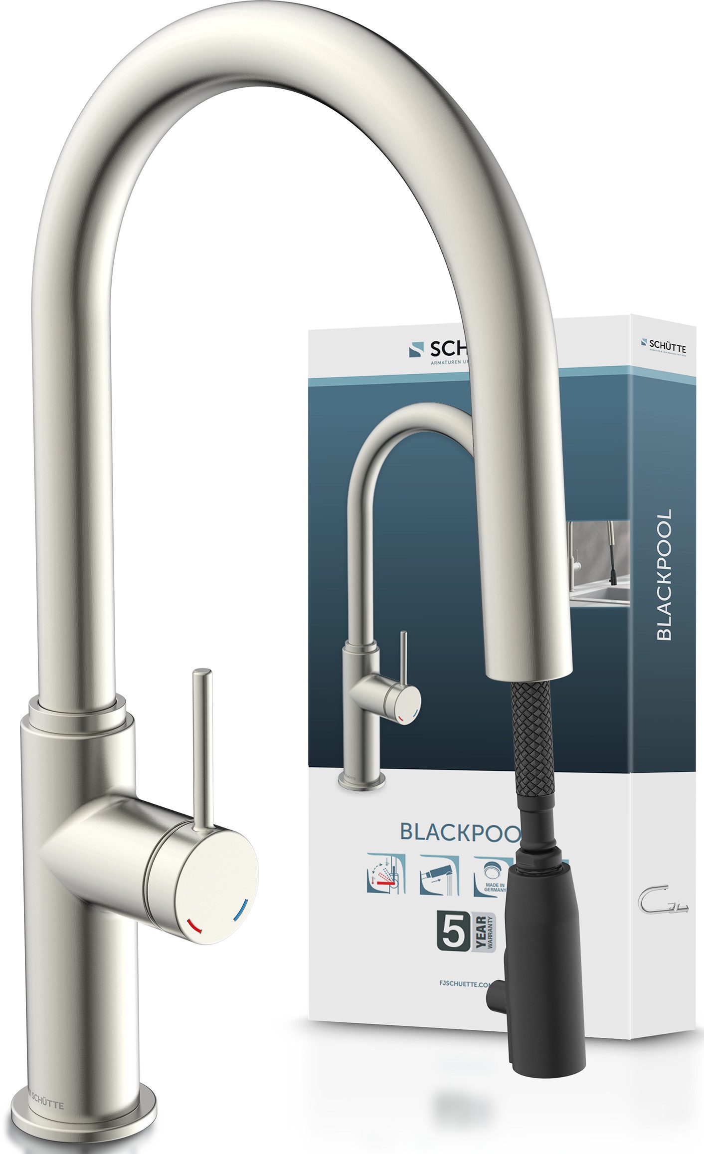 Schütte Spültischarmatur BLACKPOOL energiesp. Cold-Start-Funkt., 360° günstig online kaufen
