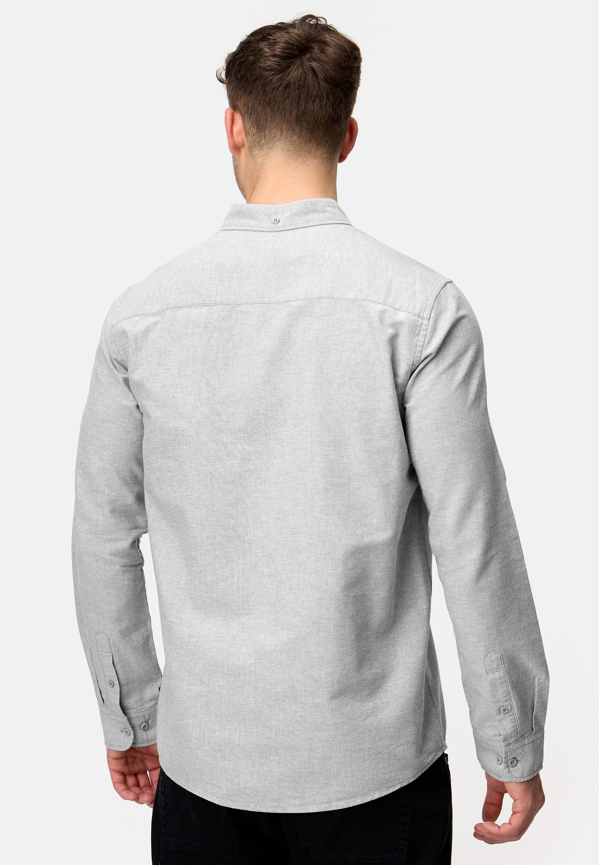 Indicode Langarmhemd Herren Kepner Herrenhemd Langarm mit Button-Down-Kragen und Brusttasche