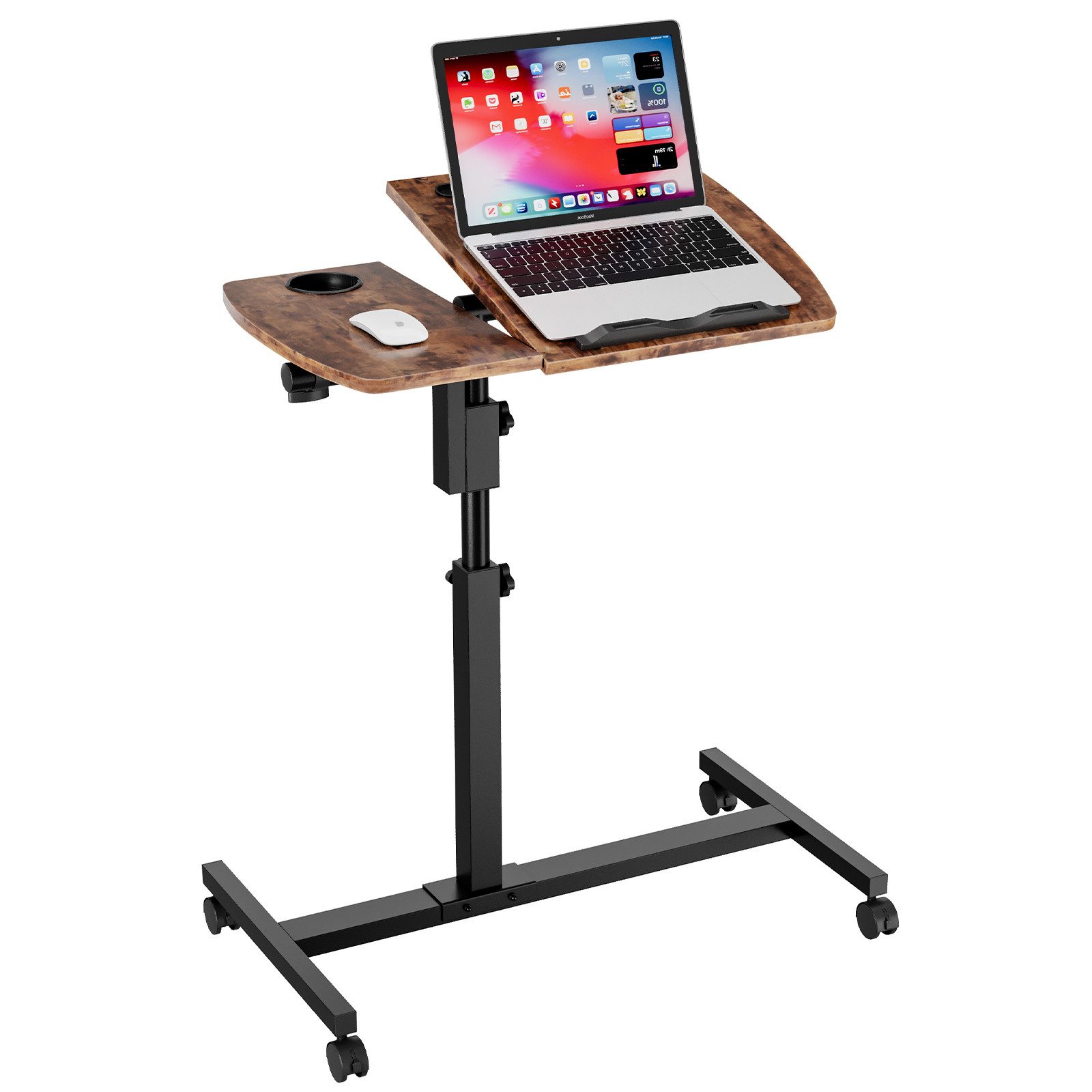 OUNUO Stehpult Laptoptisch Höhenverstellbar 68,5-98cm, Beistelltisch mit Ro günstig online kaufen