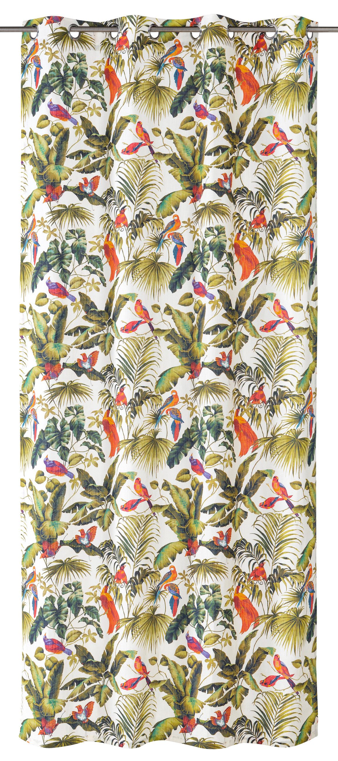 ELBERSDRUCKE Vorhang Ösenschal Jungle bunt blickdicht 255x140cm Gardine Bau günstig online kaufen