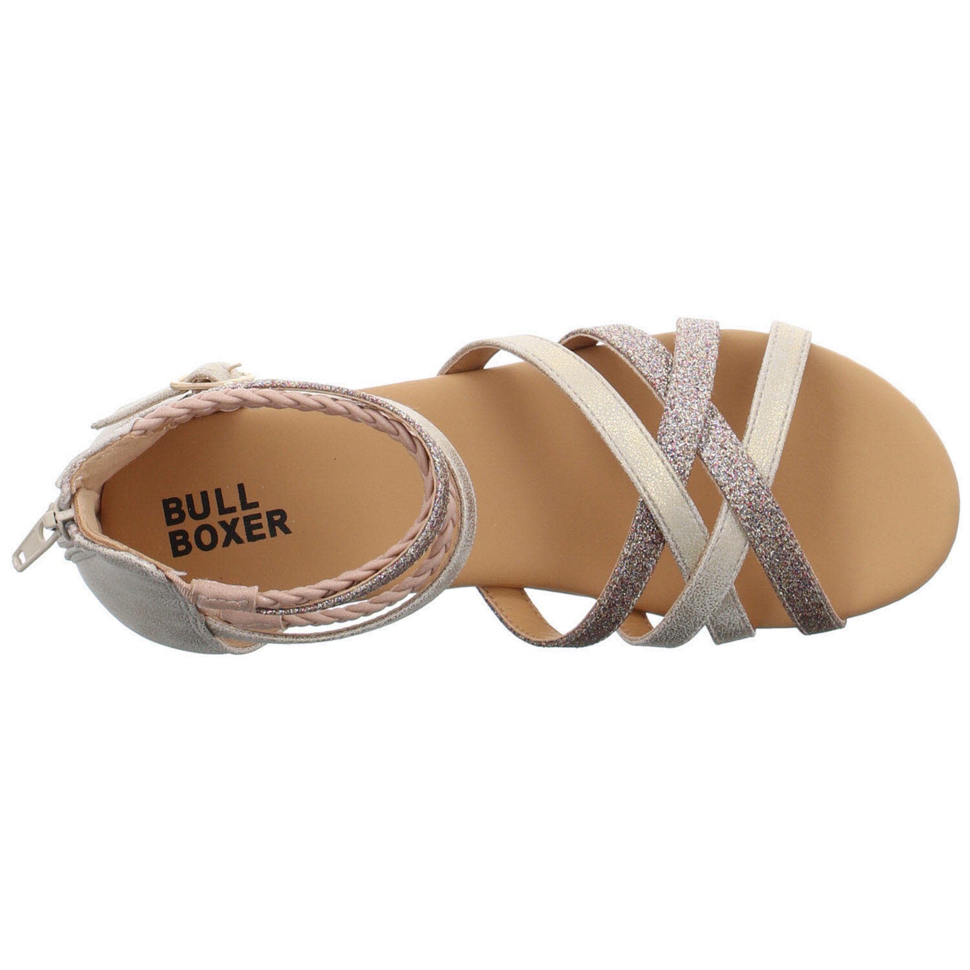 hell Bullboxer Kinderschuhe Lederkombination Sandale rot+lila Sandalen Mädchen Schuhe Sandale