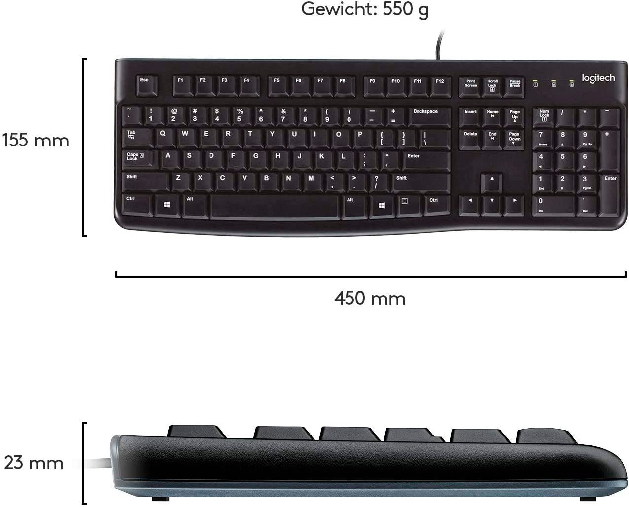 Business Keyboard Logitech for K120 PC-Tastatur Weiss