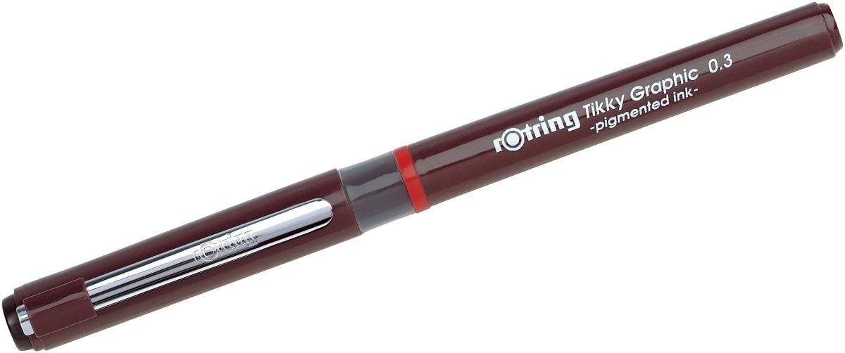 ROTRING Fineliner Feinschreiber Tikky Graphic Faserfeinschreiber 0,3mm schwarz