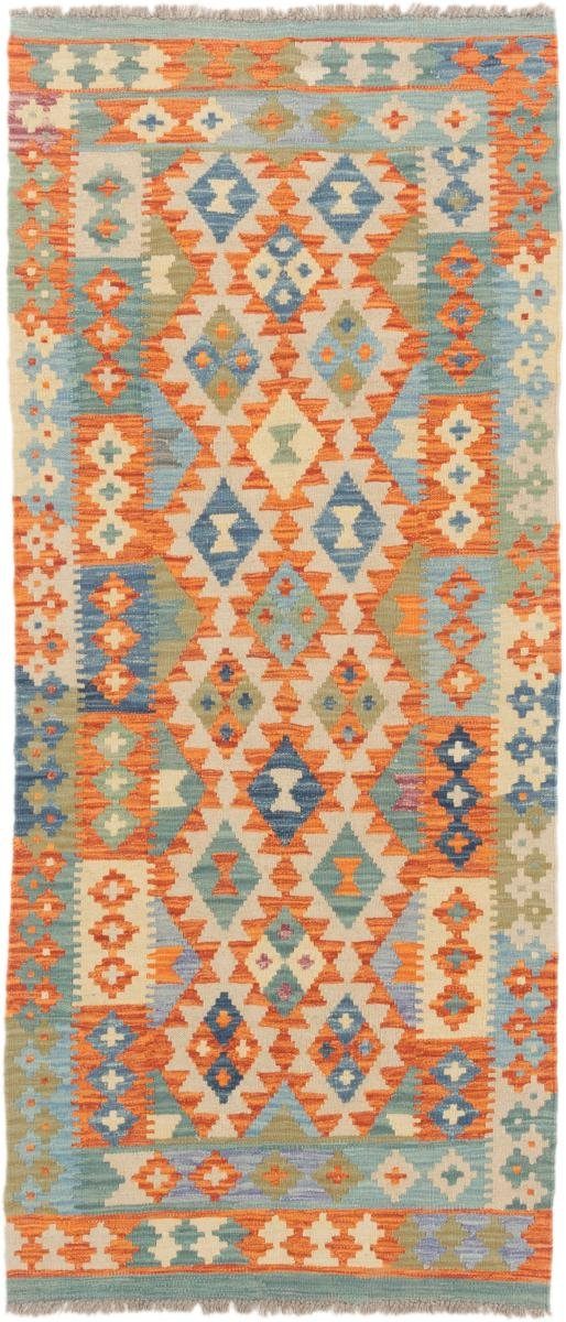 Orientteppich Kelim Afghan 83x196 Handgewebter Orientteppich Läufer, Nain Trading, rechteckig, Höhe: 3 mm
