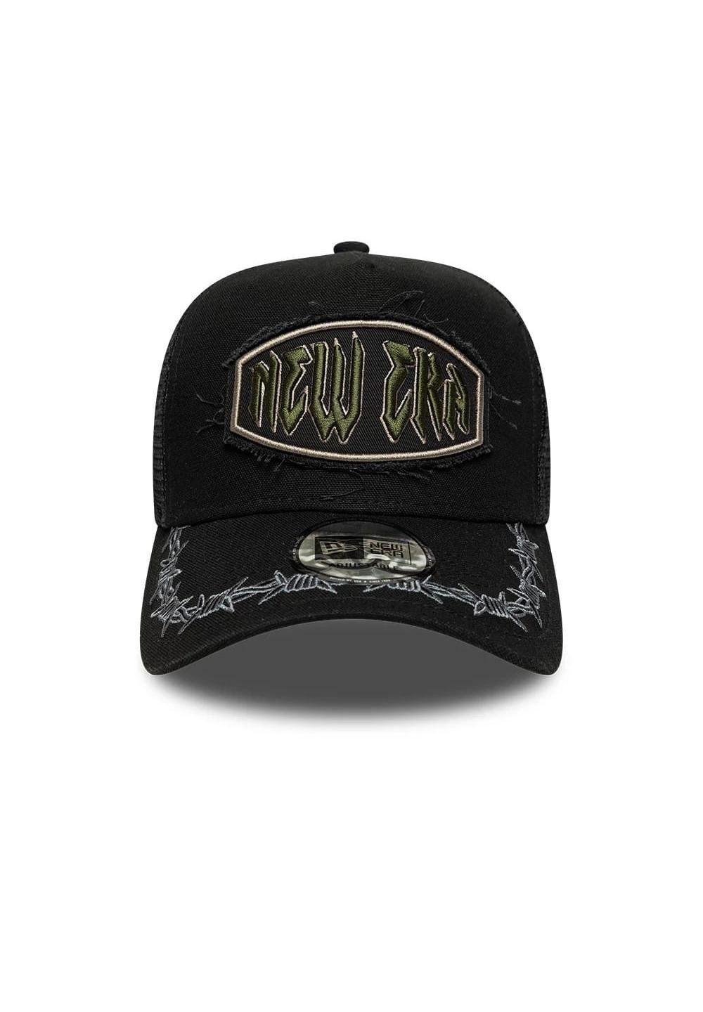 New Era Baseball Cap New Era Distressed Patch 9Forty E-Frame Trucker Cap Schwarz (1-St)