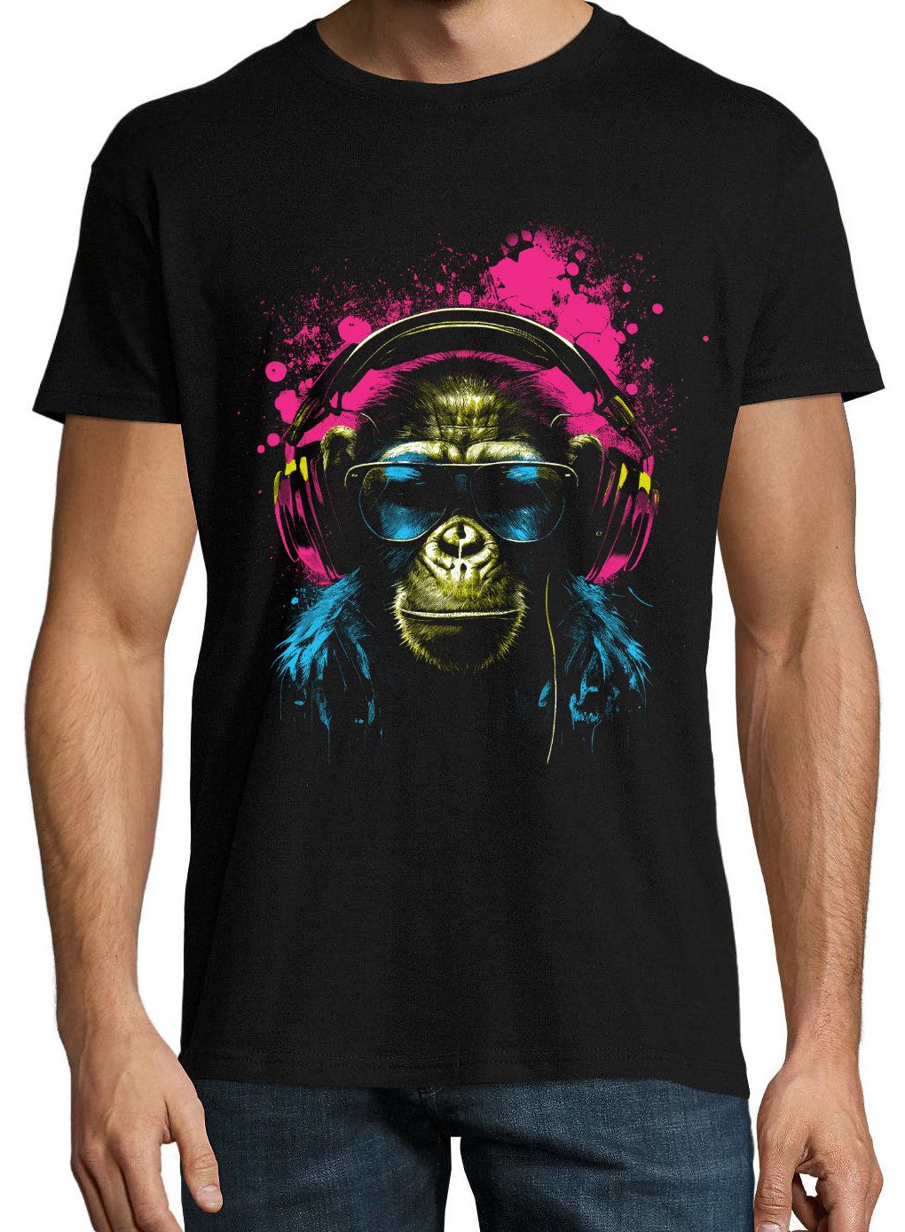 Youth Designz Print-Shirt Affe mit Headset günstig online kaufen