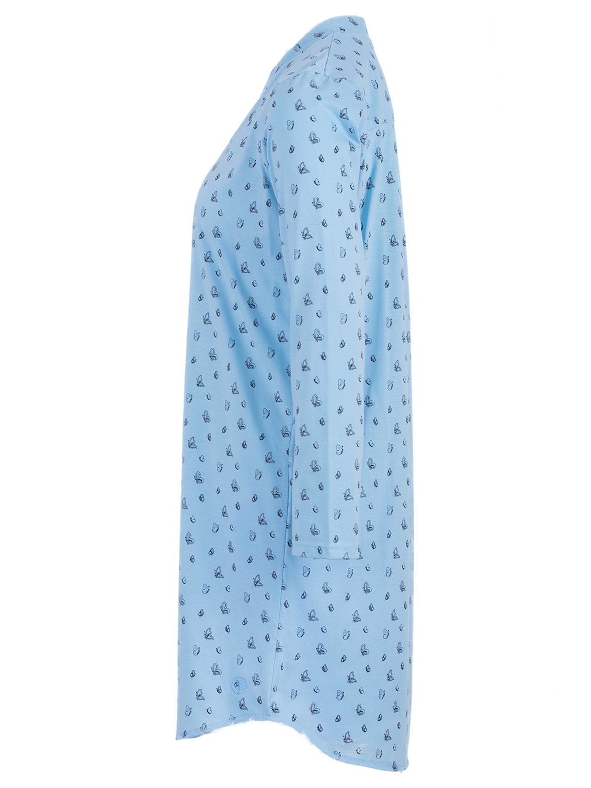 zeitlos Nachthemd Nachthemd Langarm - Schmetterling Stehkragen günstig online kaufen