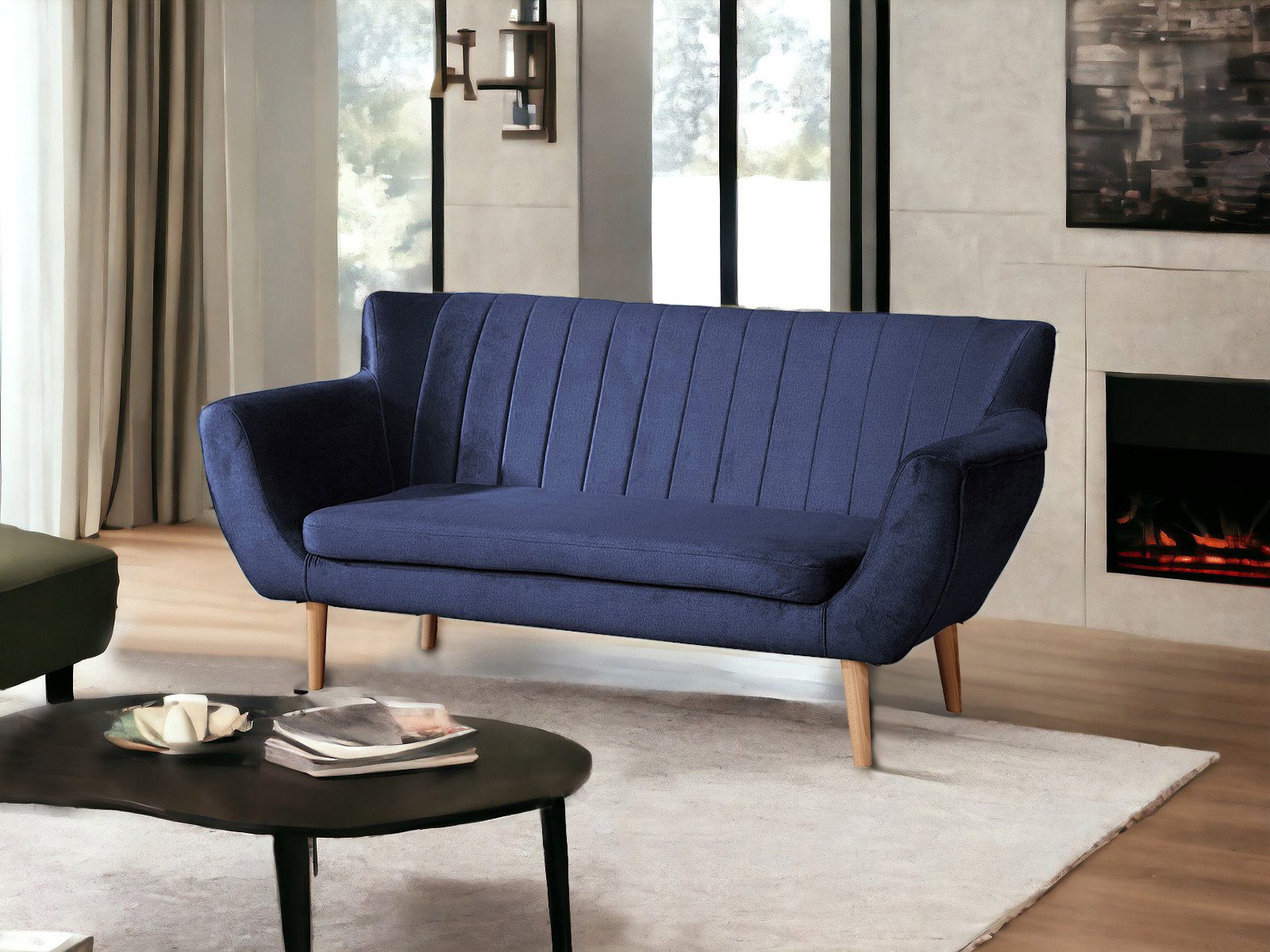 Compleo 2-Sitzer Sofa mit hohen Beinen, günstig online kaufen