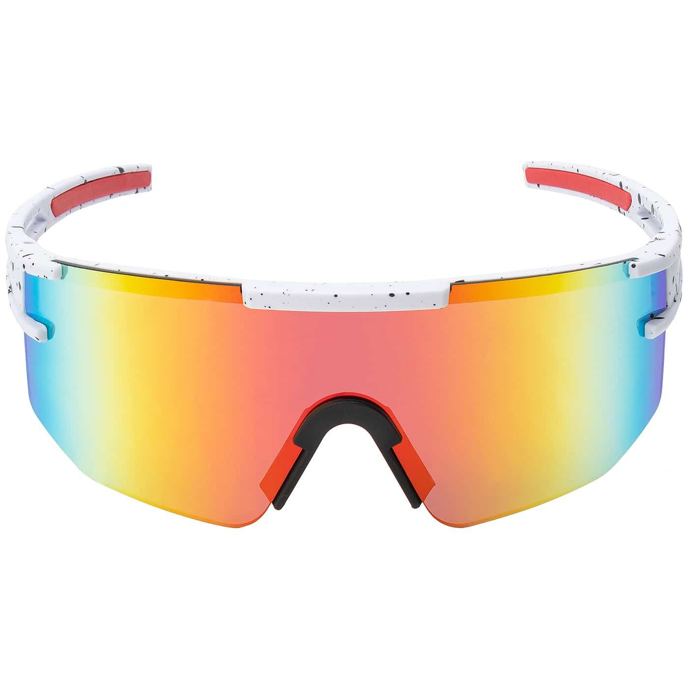 BEZLIT Eyewear Pilotenbrille Unisex Sonnenbrille Sportlich verspiegelt (1-St) mit schwarzen Linsen, Rot/Gelb, Blau und Blau Lila