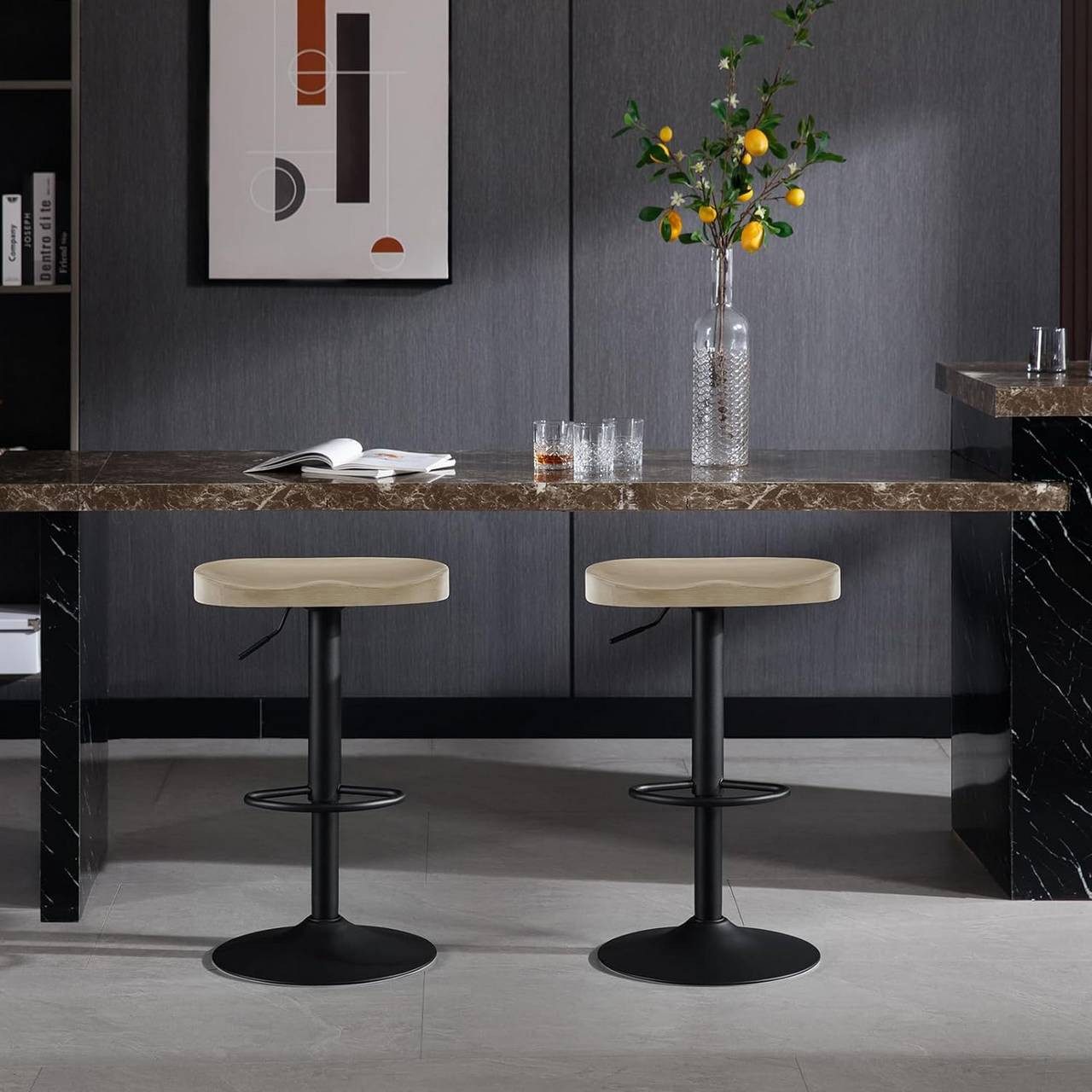 Woltu Barhocker (1 St), einzeln, mit Sattelsitz Fußstütze, aus Massivholz M günstig online kaufen