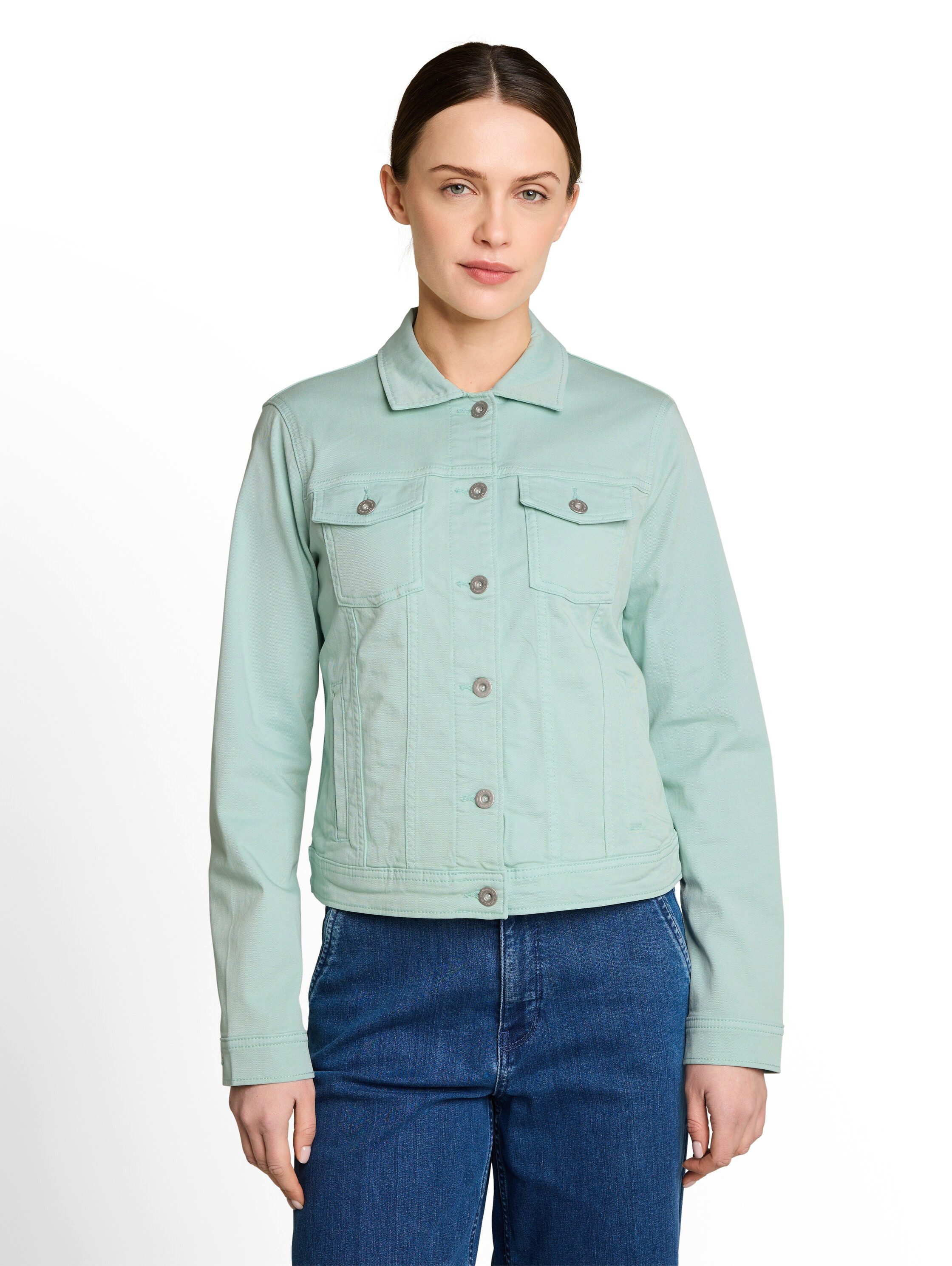 TOM TAILOR Jeansjacke mit Knopfleiste und Stretch