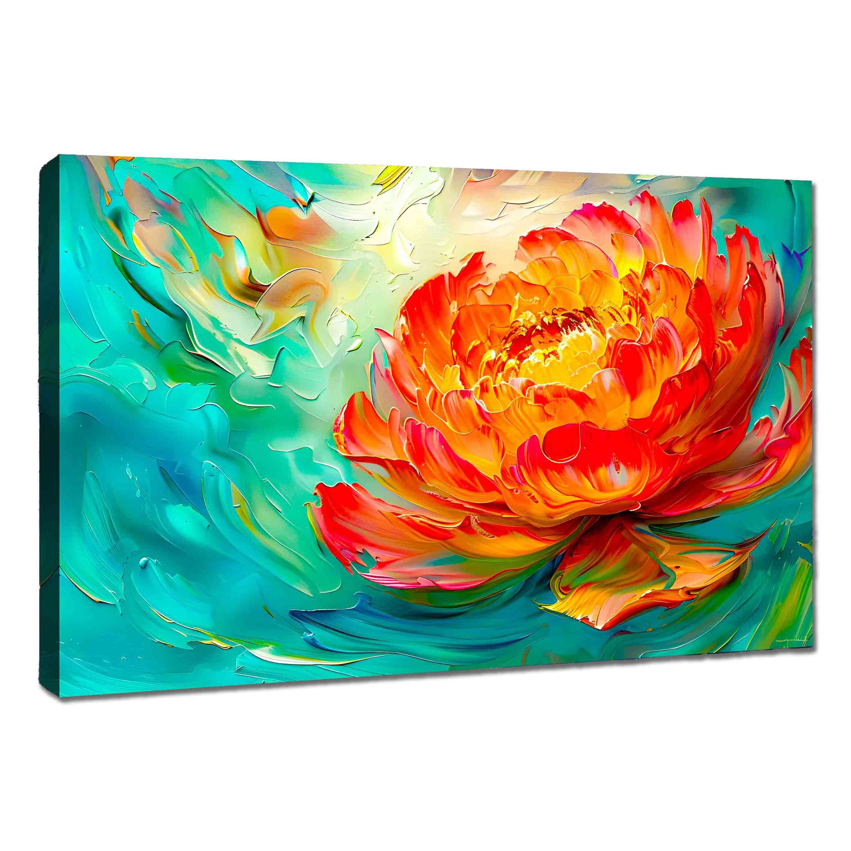 Leinwando Wandbild Leinwandbild - Abstrakte Blumen günstig online kaufen
