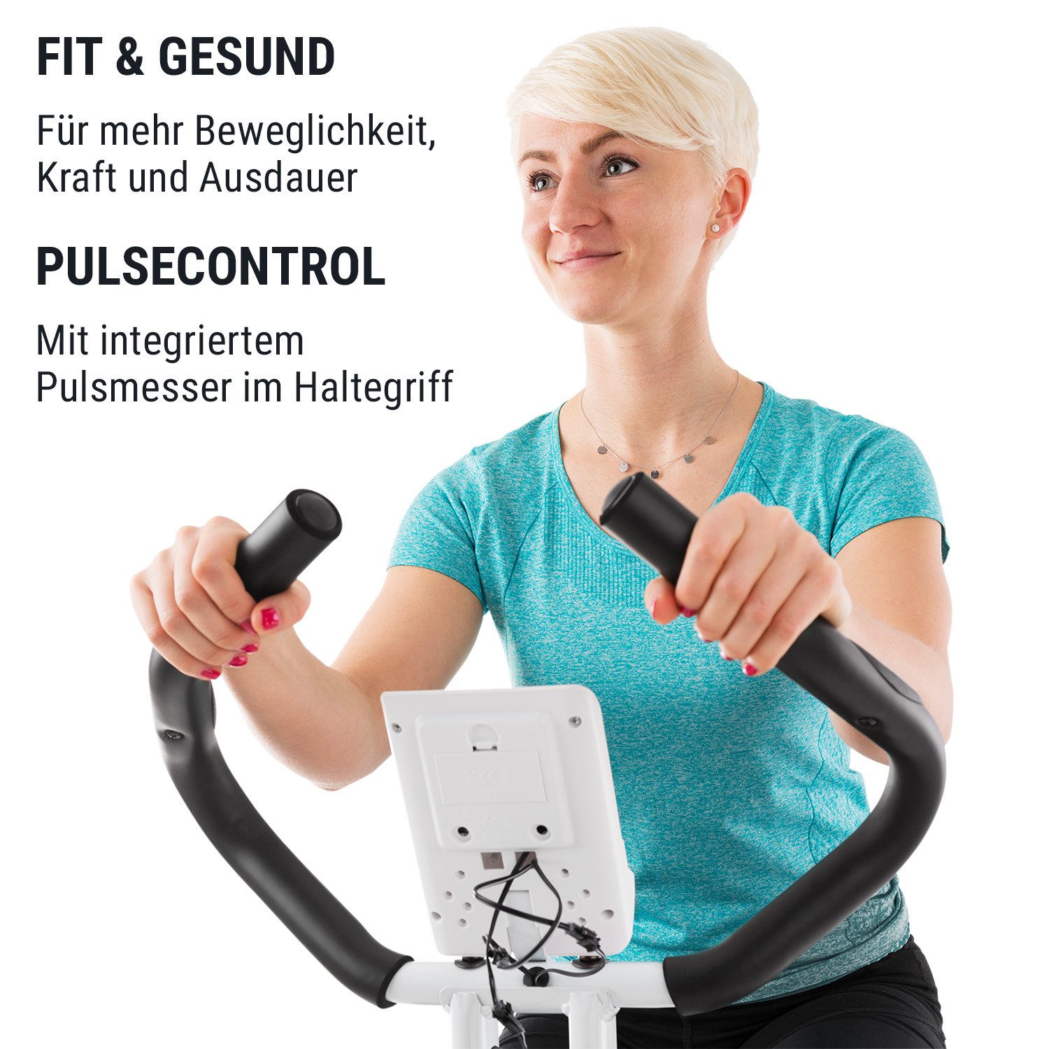 Capital Sports Heimtrainer Azura Air Heimtrainer, Standfahrrad Heimtrainer Hometrainer Fahrrad klappbar Cardio Fitness