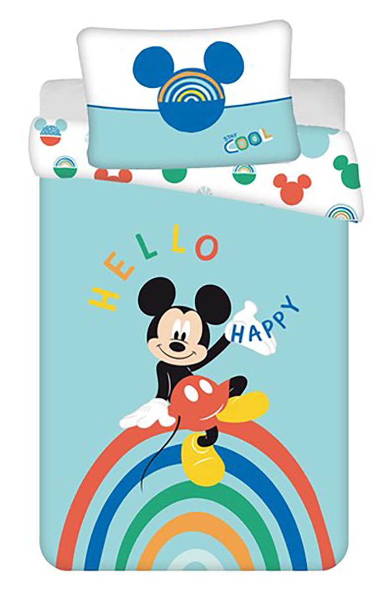 Jerry Fabrics Kinderbettwäsche Disney Kinderbettwäsche Micky Maus 100x135 + günstig online kaufen