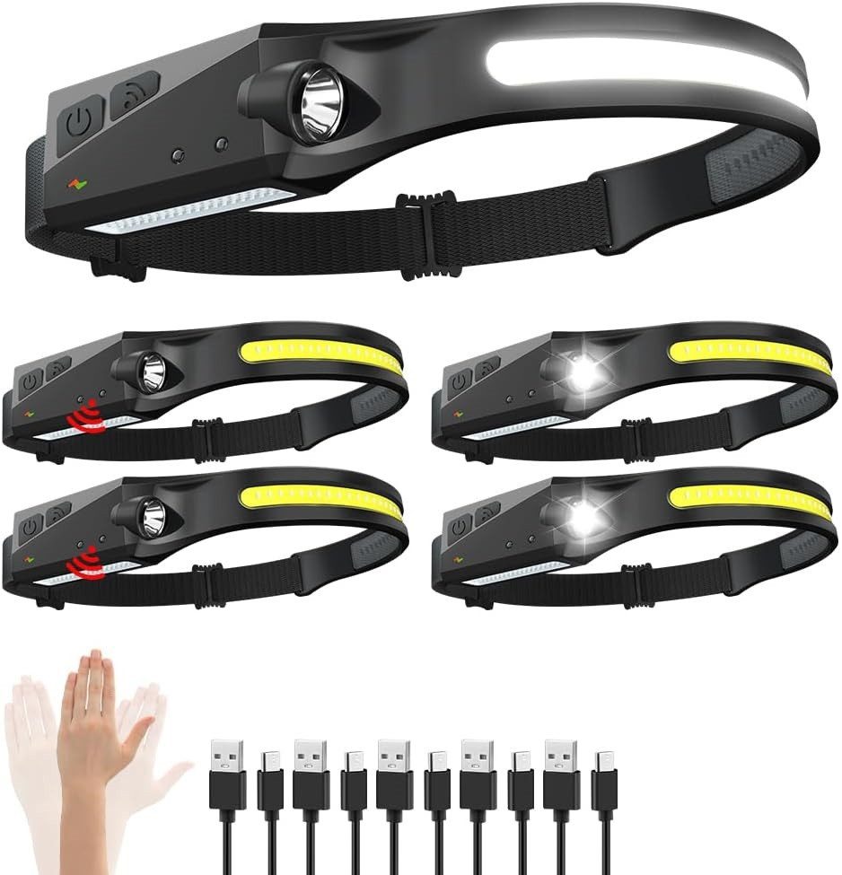 Athlix LED Stirnlampe Stirnlampen LED Sensor aufladbar Akku 5 Modi Taschenl günstig online kaufen