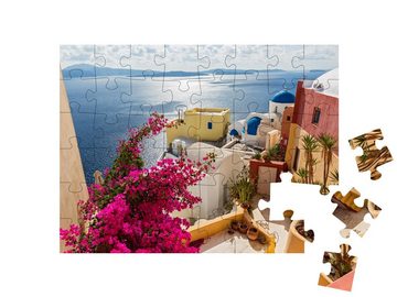 puzzleYOU Puzzle Santorini, Griechenland, 48 Puzzleteile, puzzleYOU-Kollektionen Mittelmeer