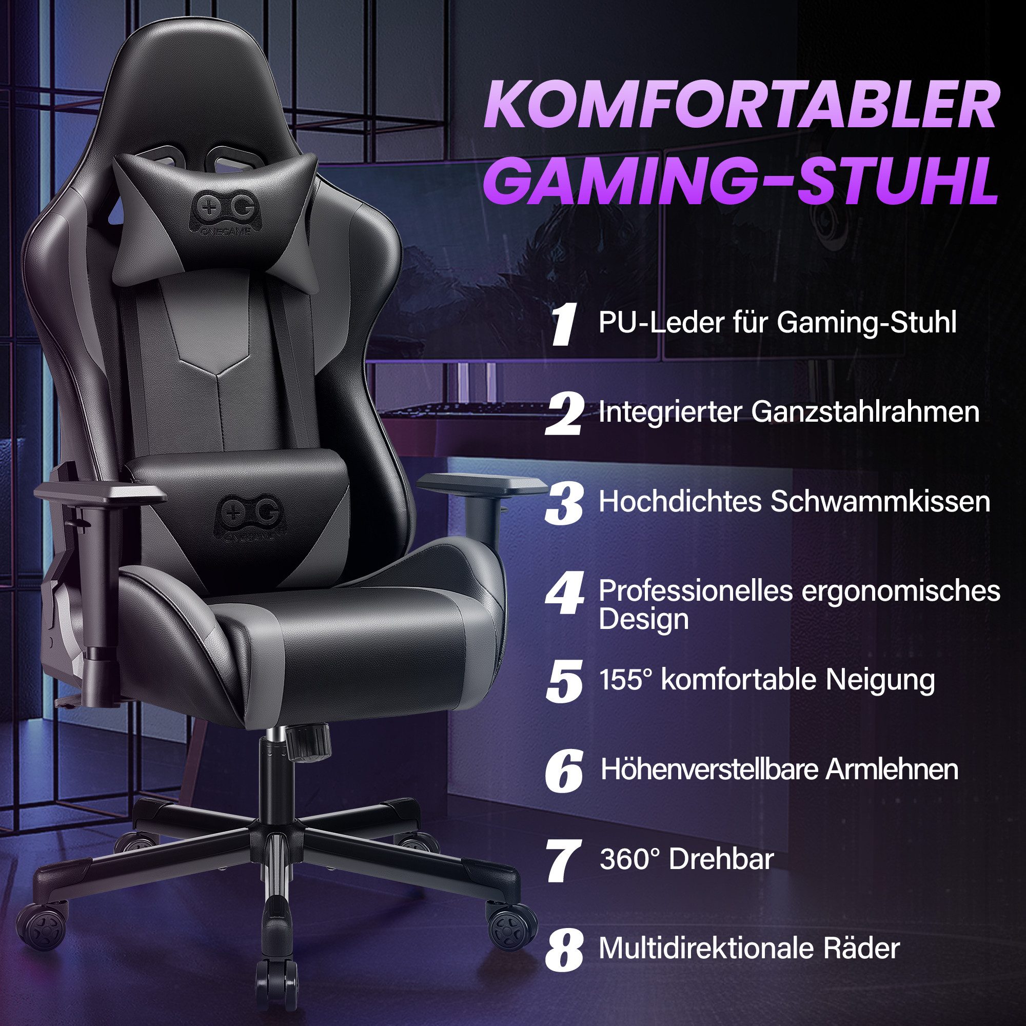 DoChair Gaming Chair Gaming-Stuhl, Bürostuhl Ergonomisch günstig online kaufen