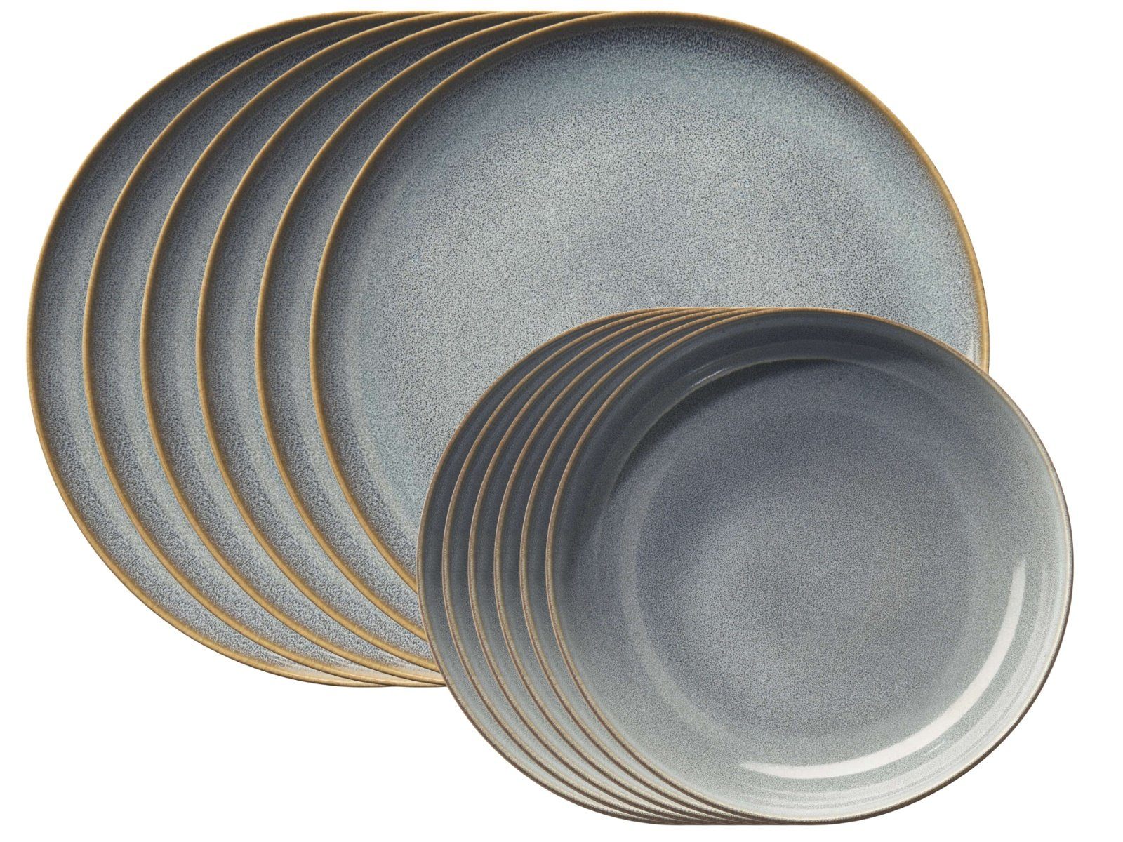 ASA SELECTION Tafelservice SAISONS Tafelset denim 12tlg, Steinzeug