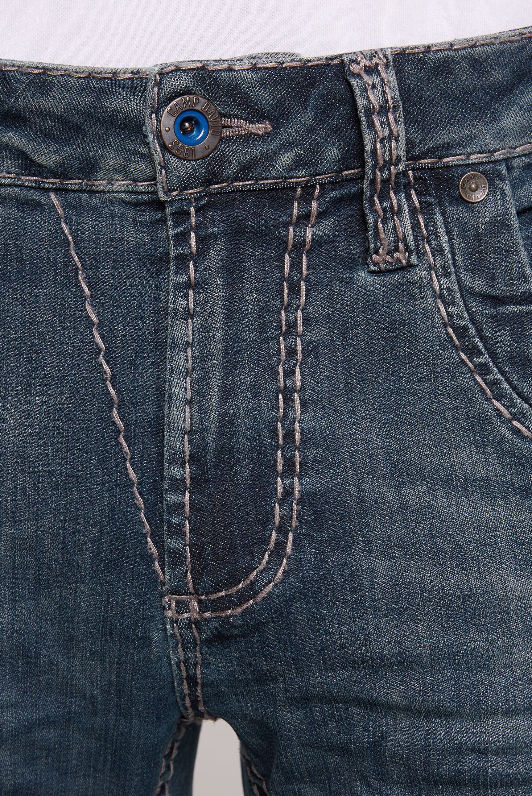 Regular-fit-Jeans CAMP normaler DAVID mit Leibhöhe