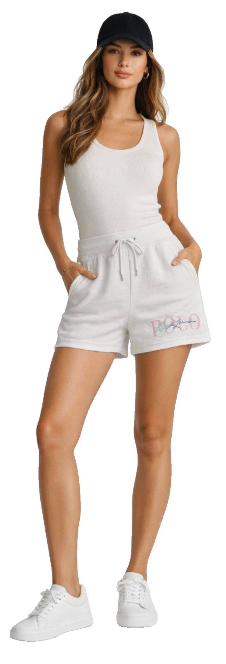 Sweatshorts Damen Platis Shorts mit Kordelzug Fleece Shorts