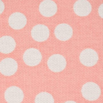 SCHÖNER LEBEN. Tischläufer Linen & More Tischläufer Punkte rosa weiß 50x140cm, Kuvertsaum