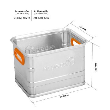 ALUBOX Aufbewahrungsbox Alubox Lagerbox - 28 Liter bis 161 Liter - Auswahl