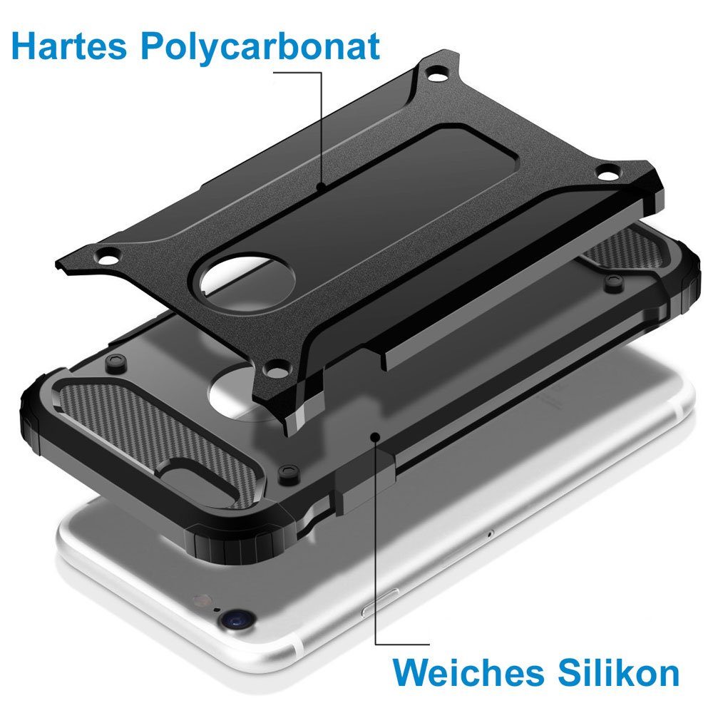 FITSU Handyhülle Outdoor Case für Apple iPhone Hülle Robuste Schutzhülle Cover Bumper, Hülle für iPhone 15, 14, 13, SE 2022, 12, SE 2020, 11 Pro, 11, 8, 7