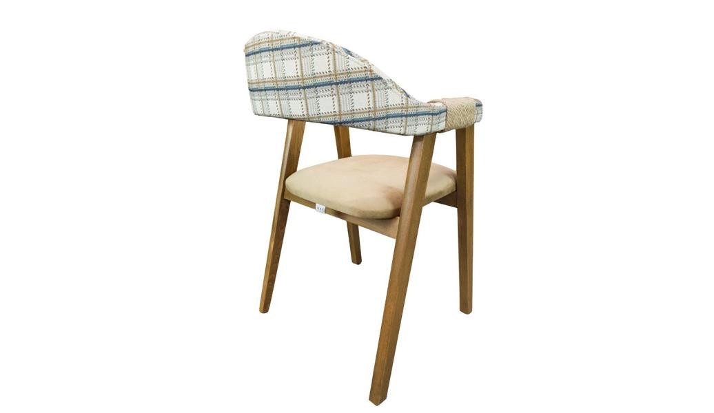 Xlmoebel Armlehnstuhl Esszimmerstuhl aus braunem Holz im Vintage-Stil mit Lehne, Hergestellt in Europa