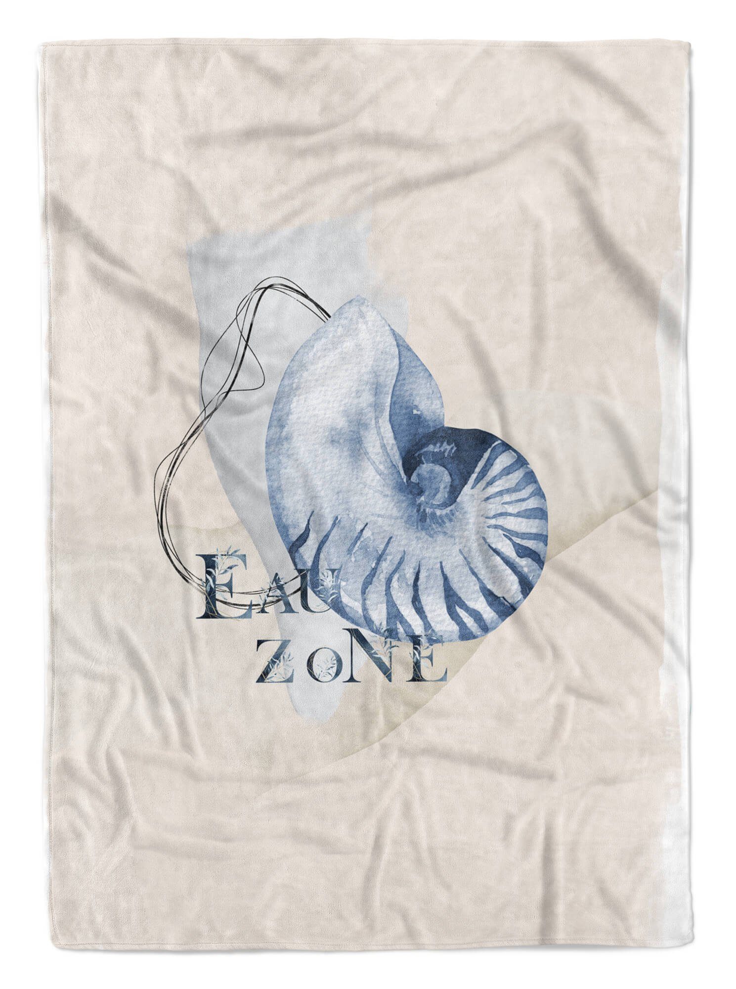 Ozean Handtücher Handtuch (1-St), Art Kunstvoll Saunatuch Strandhandtuch Meeresschnecke Handtuch Baumwolle-Polyester-Mix Sinus Strand, Kuscheldecke