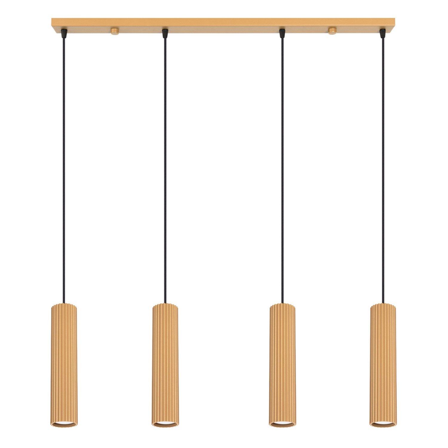 SOLLUX lighting Hängeleuchte Pendelleuchte KARBON 4L gold, Nicht enthalten